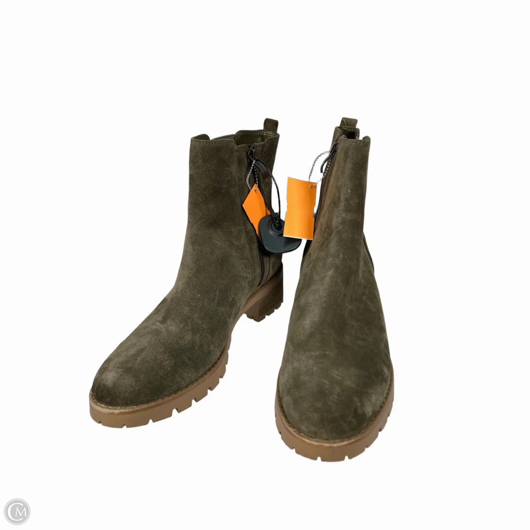 Polyester Boots Ankle Heels By Bjorndal In Green, Size: 11