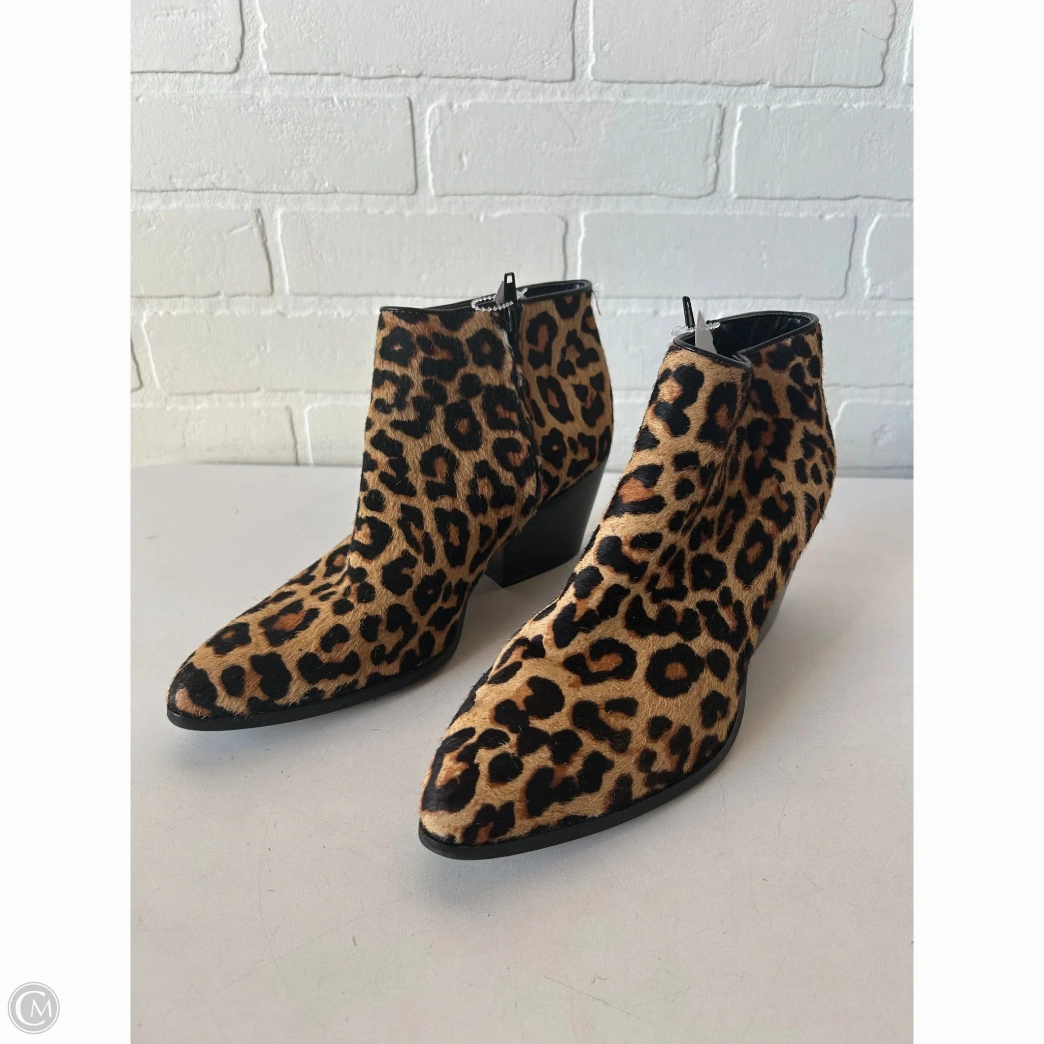 Boots Ankle Heels By Bleecker & Bond In Animal Print, Size: 8.5 Multi Terrain Good Arch Support
