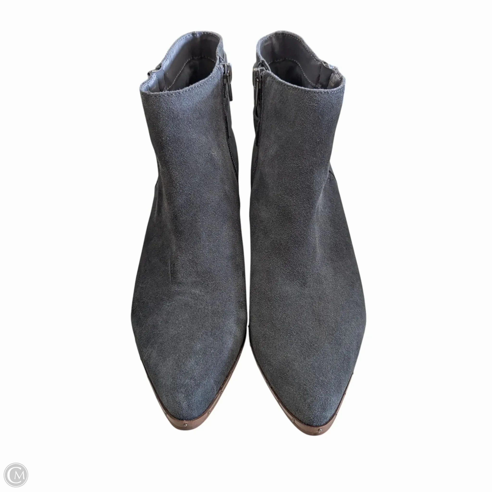 Cozy Lined Padded Interior Outdoor Explorer Boots Ankle Heels By Bleecker & Bond In Grey, Size: 8.5
