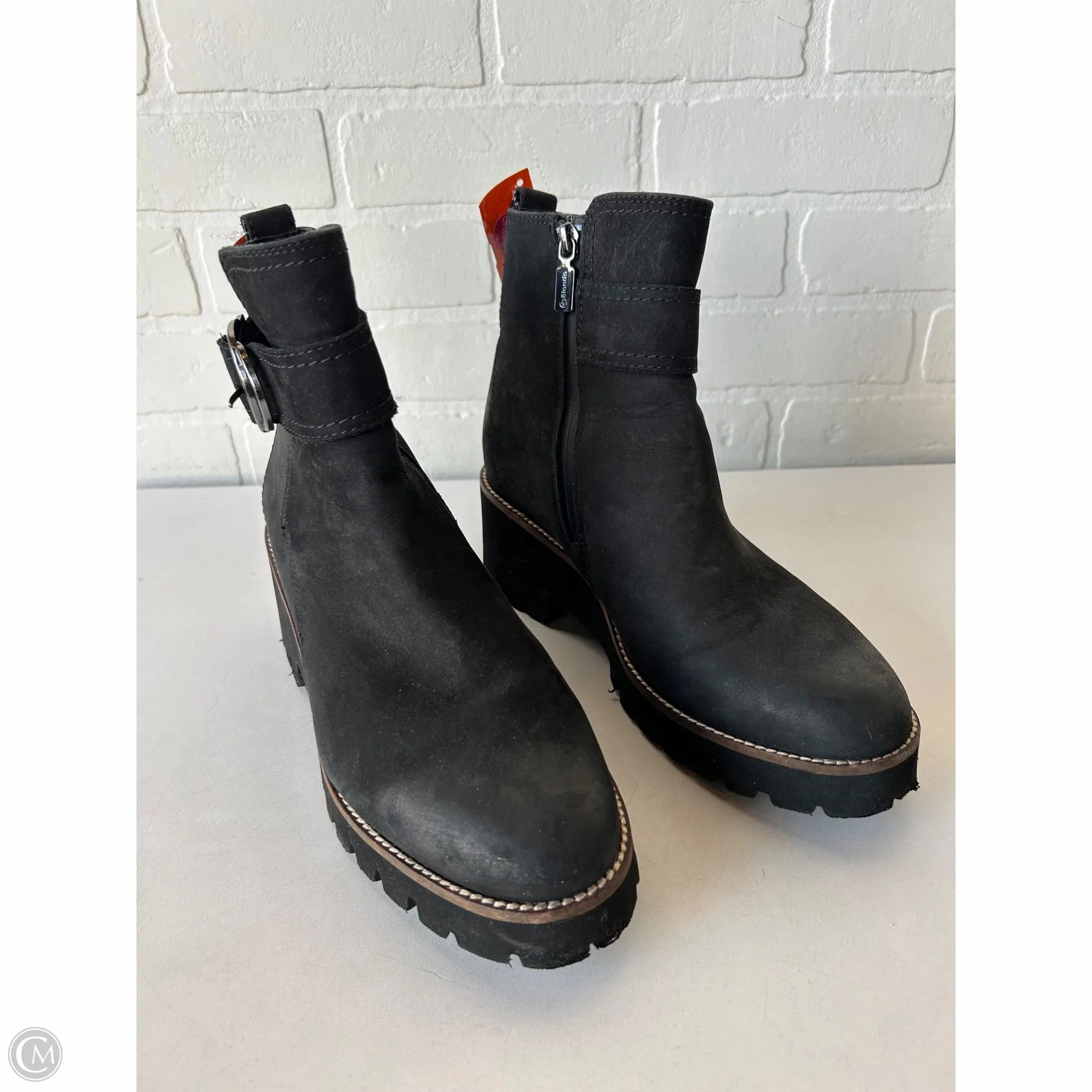 Boots Ankle Heels By Blondo In Black, Size: 9.5 Stable Support Urban Commute Dry Comfort