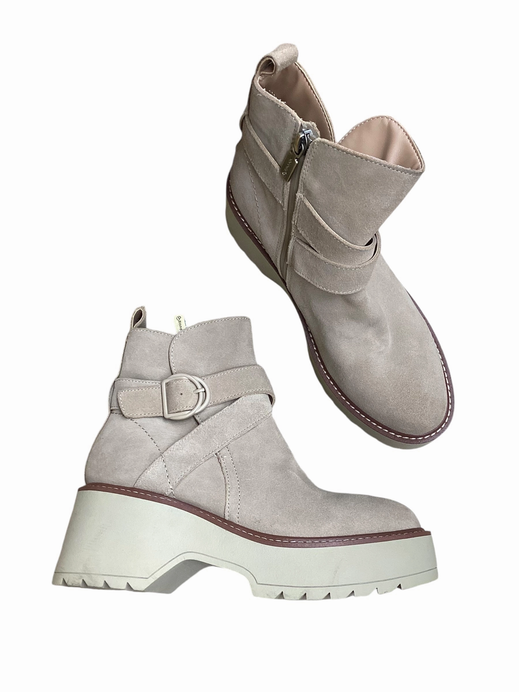 Boots Ankle Heels By Blondo In Tan, Size: 8 Grippy Outsole Rural Traveler