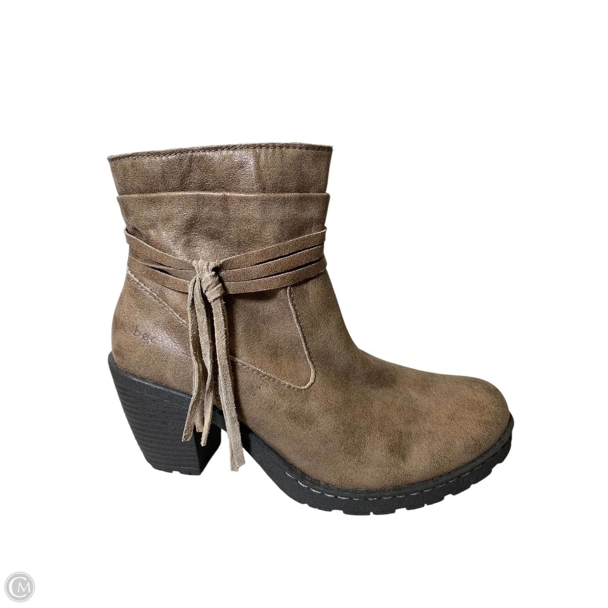 Boots Ankle Heels By Boc In Brown, Size: 8 Low Profile Trail Exploration Rural Terrain