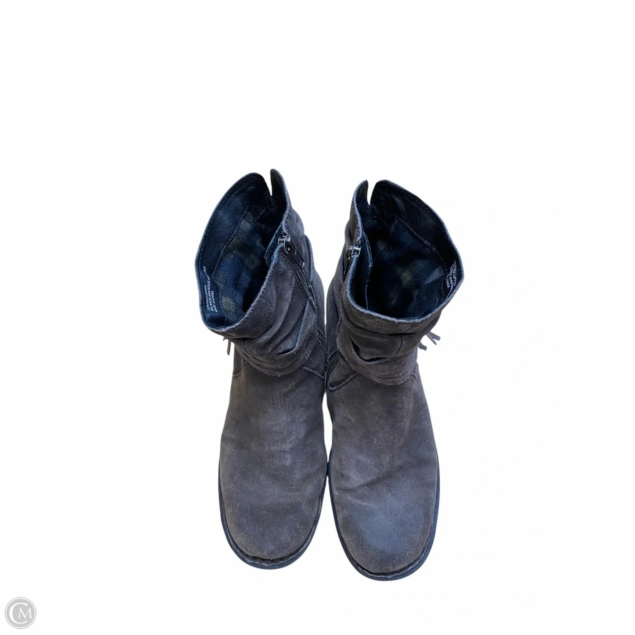 Low Heel Boots Ankle Heels By Born In Grey, Size: 8