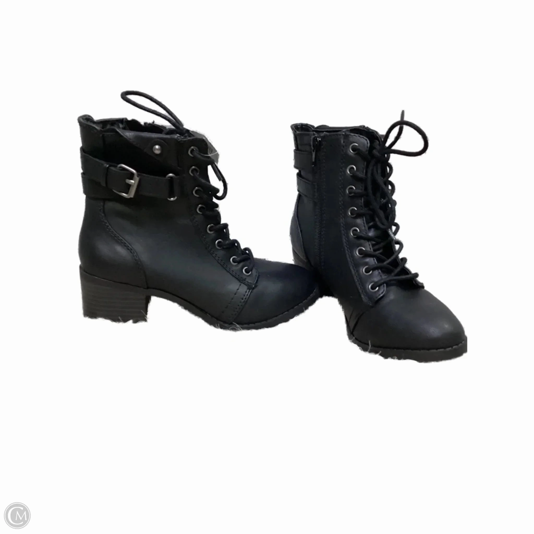 Boots Ankle Heels By Brash In Black, Size: 5.5 Thermal Core Adventure Seeker Tiger Mark