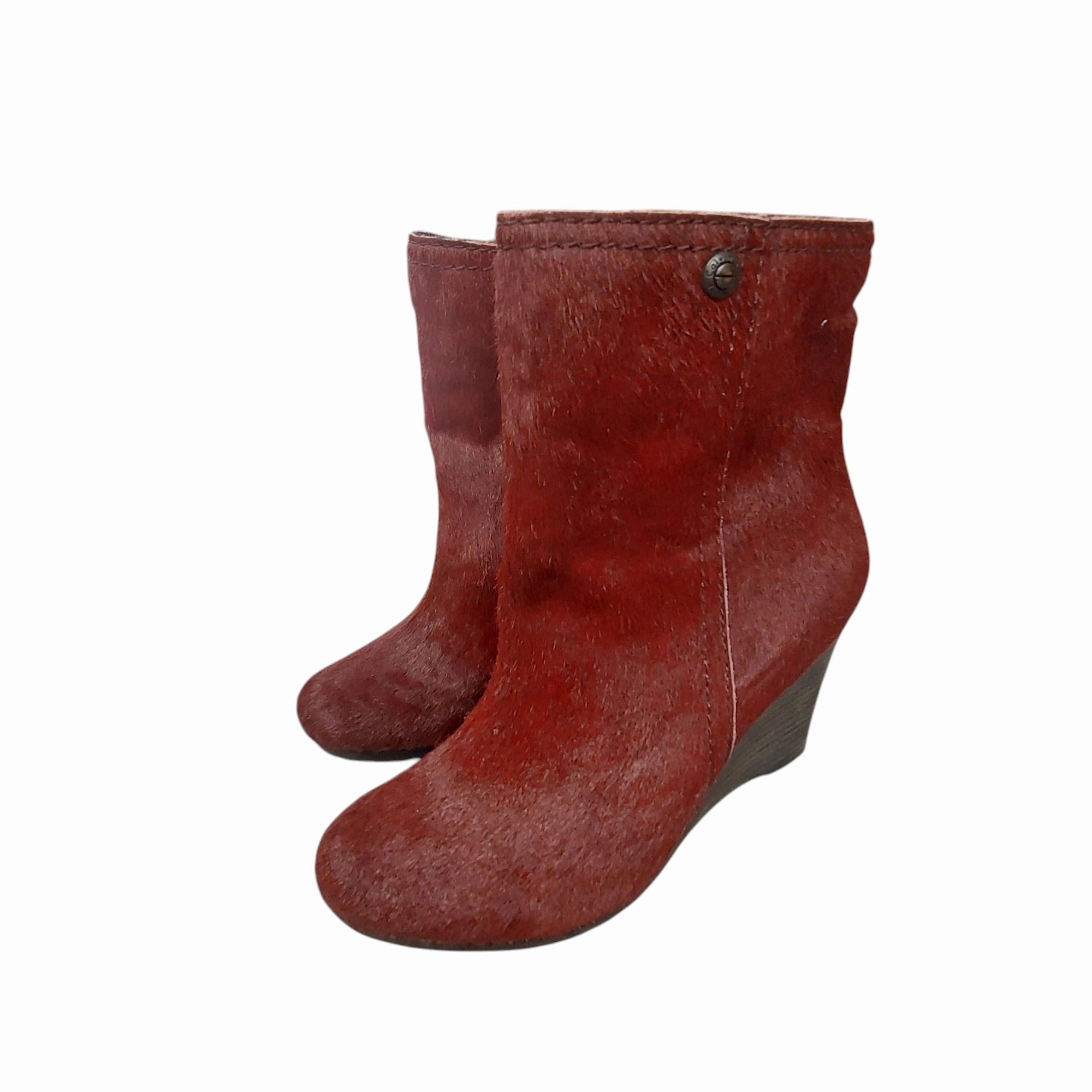 Seamless Comfort Adventure Seeker Everyday Pair Boots Ankle Heels By Calvin Klein In Red, Size: 6