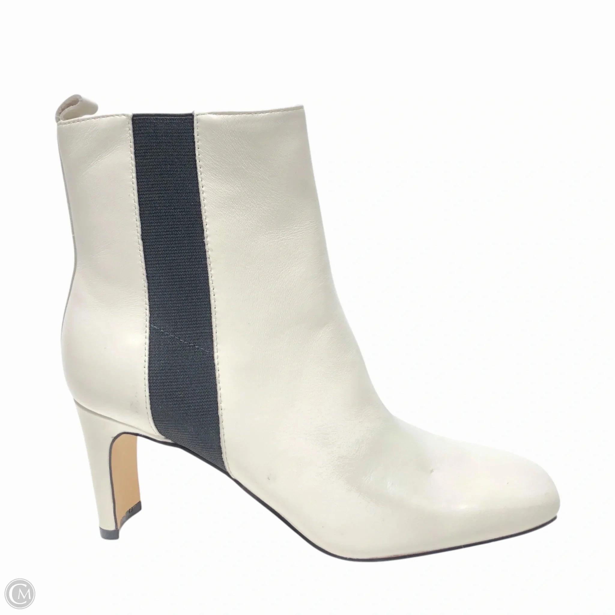 Padded Interior Rural Traveler lace up closure Boots Ankle Heels By Calvin Klein In White, Size: 6.5