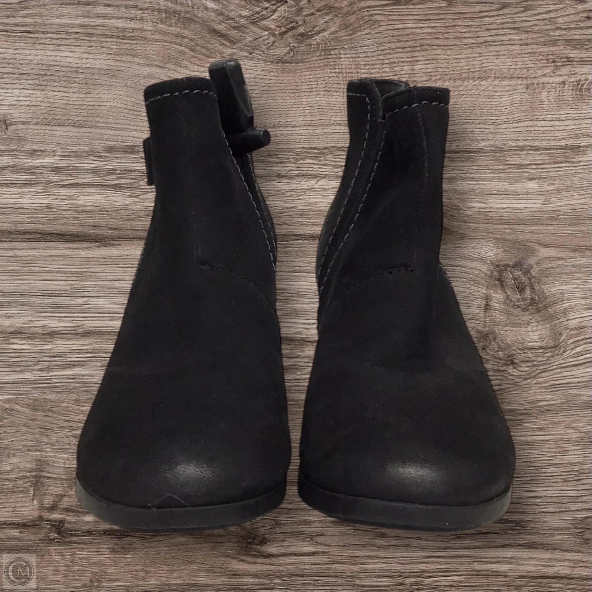 Boots Ankle Heels By Clarks In Black, Size: 6 Padded Interior Snow Trekker All Weather Rural Traveler