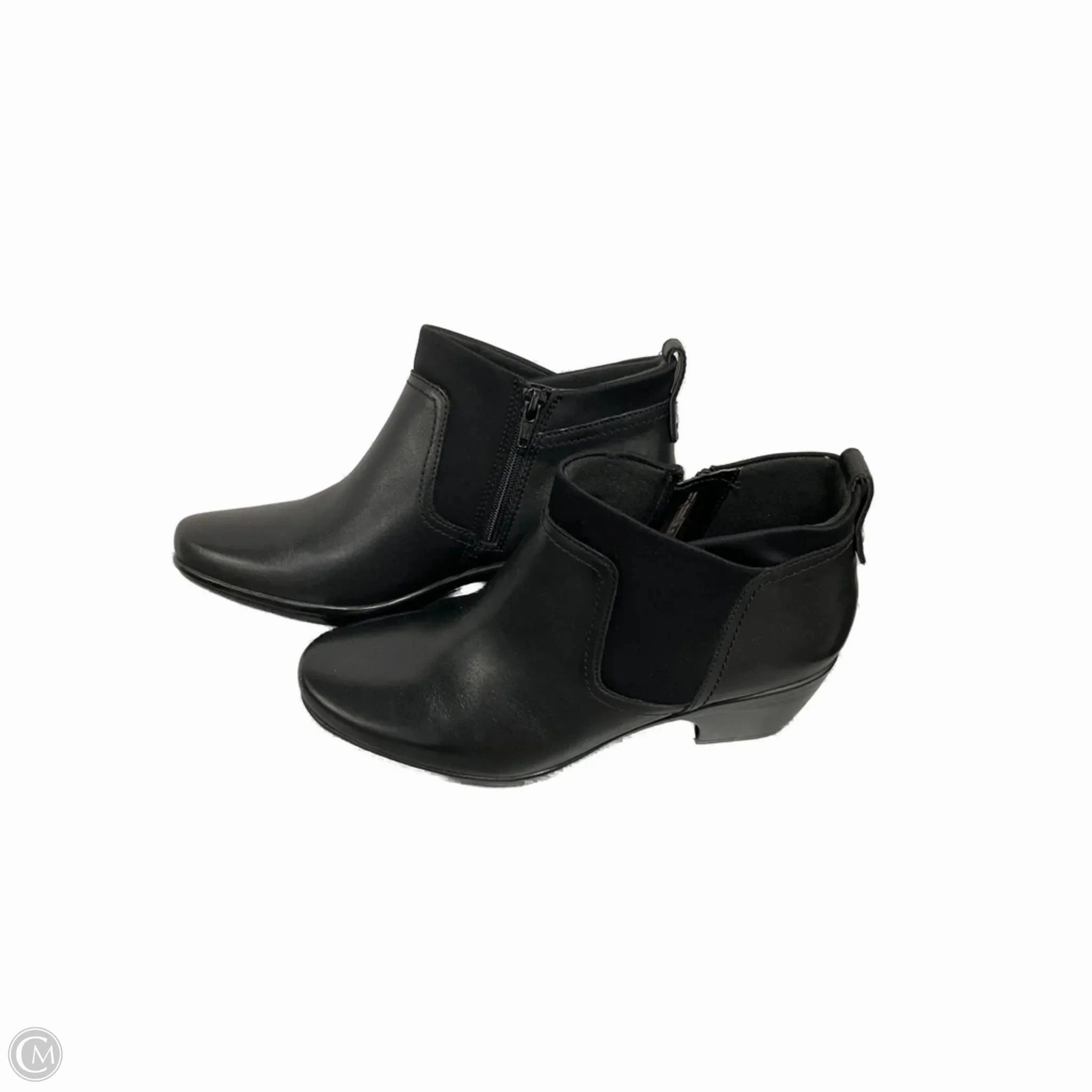 Boots Ankle Heels By Clarks In Black, Size: 7.5 Office Worker Waterproof Mountain Hike