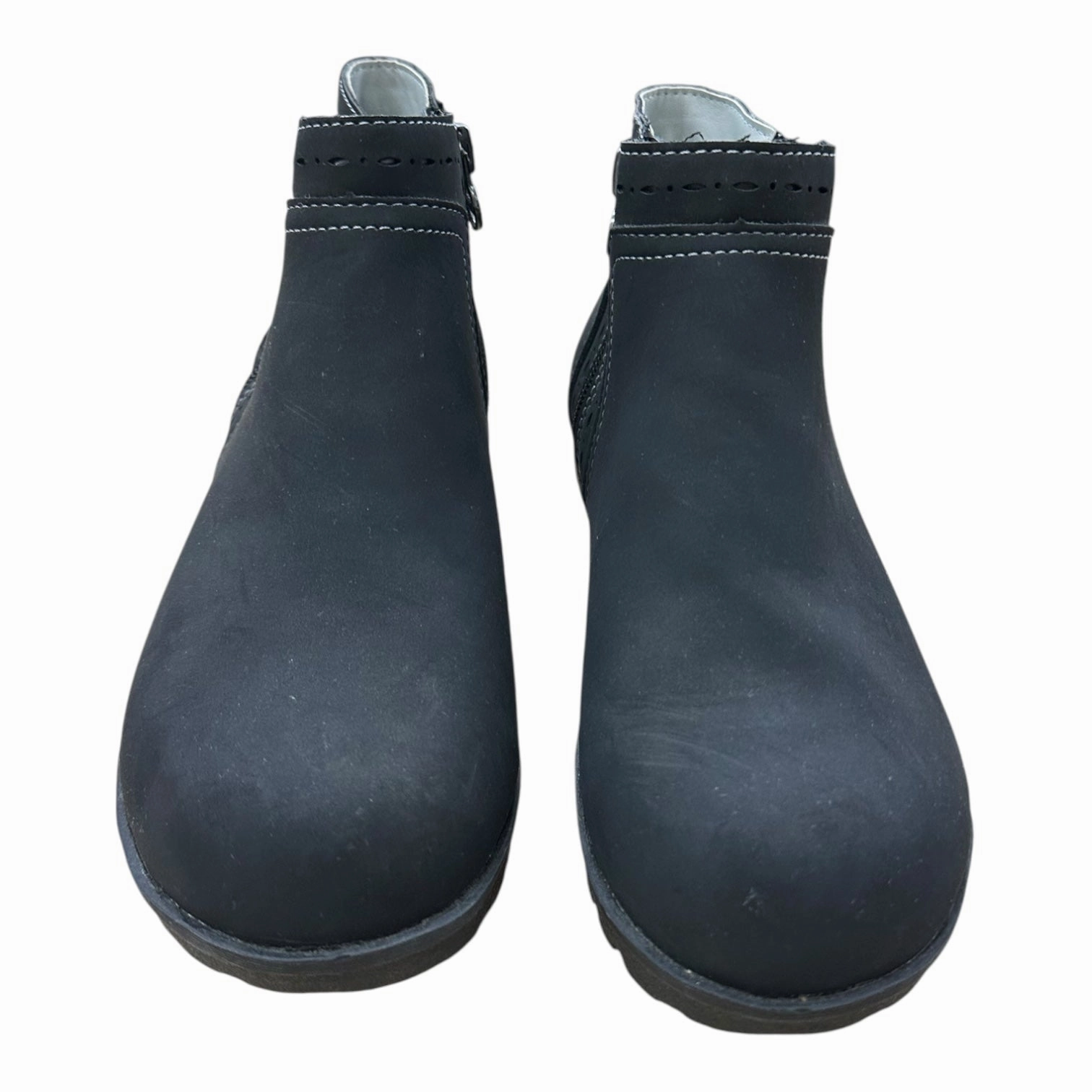 Boots Ankle Heels By Clothes Mentor In Black, Size:7 Impact Resistant Heel