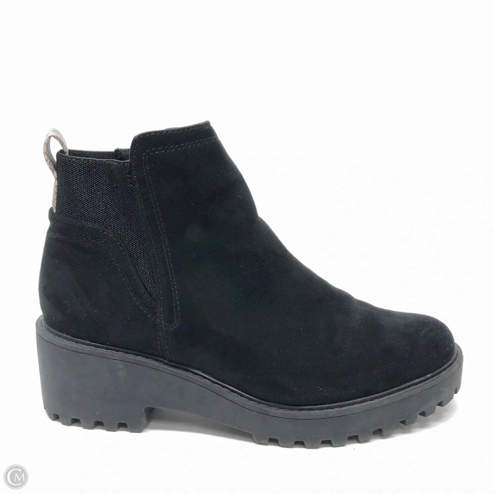 Boots Ankle Heels By Clothes Mentor In Black, Size: 8 slim fit