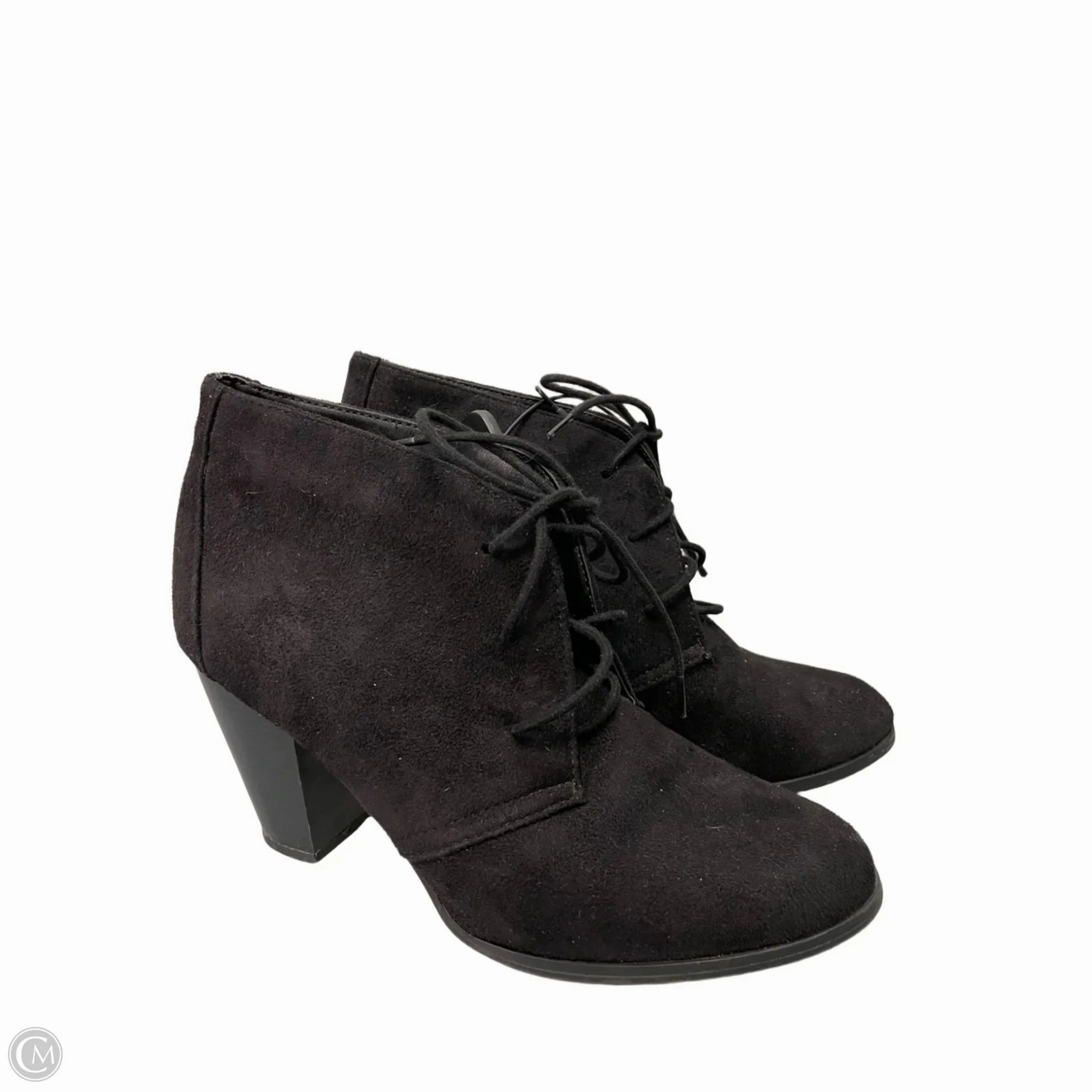 Boots Ankle Heels By Clothes Mentor In Black, Size: 9.5 Storm Mode City Street