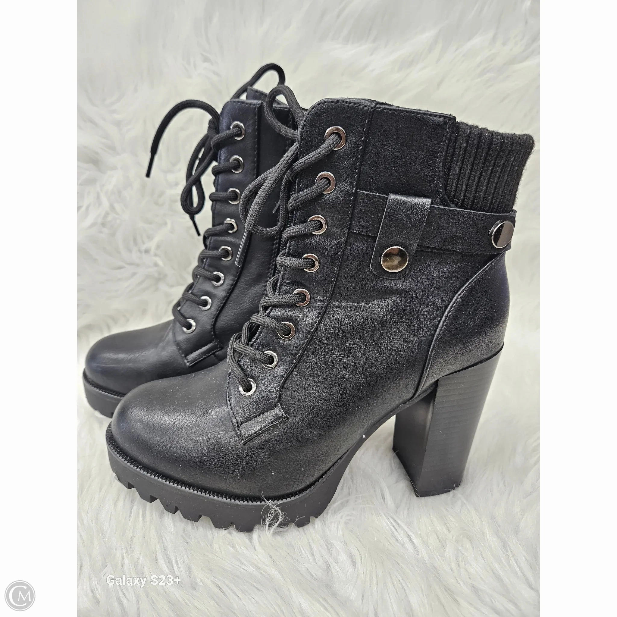 Boots Ankle Heels By Clothes Mentor In Black, Size: 9 Grippy Outsole Mountain Hike Desert Wear