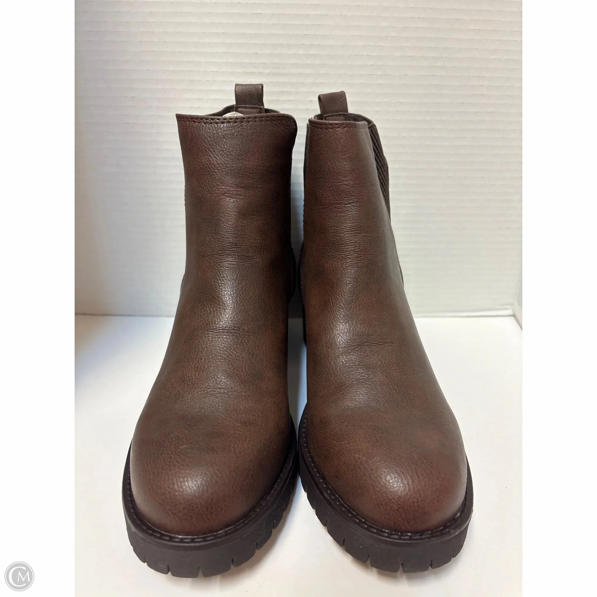 Boots Ankle Heels By Clothes Mentor In Brown, Size: 9 Casual Elegance Comfort And Durability