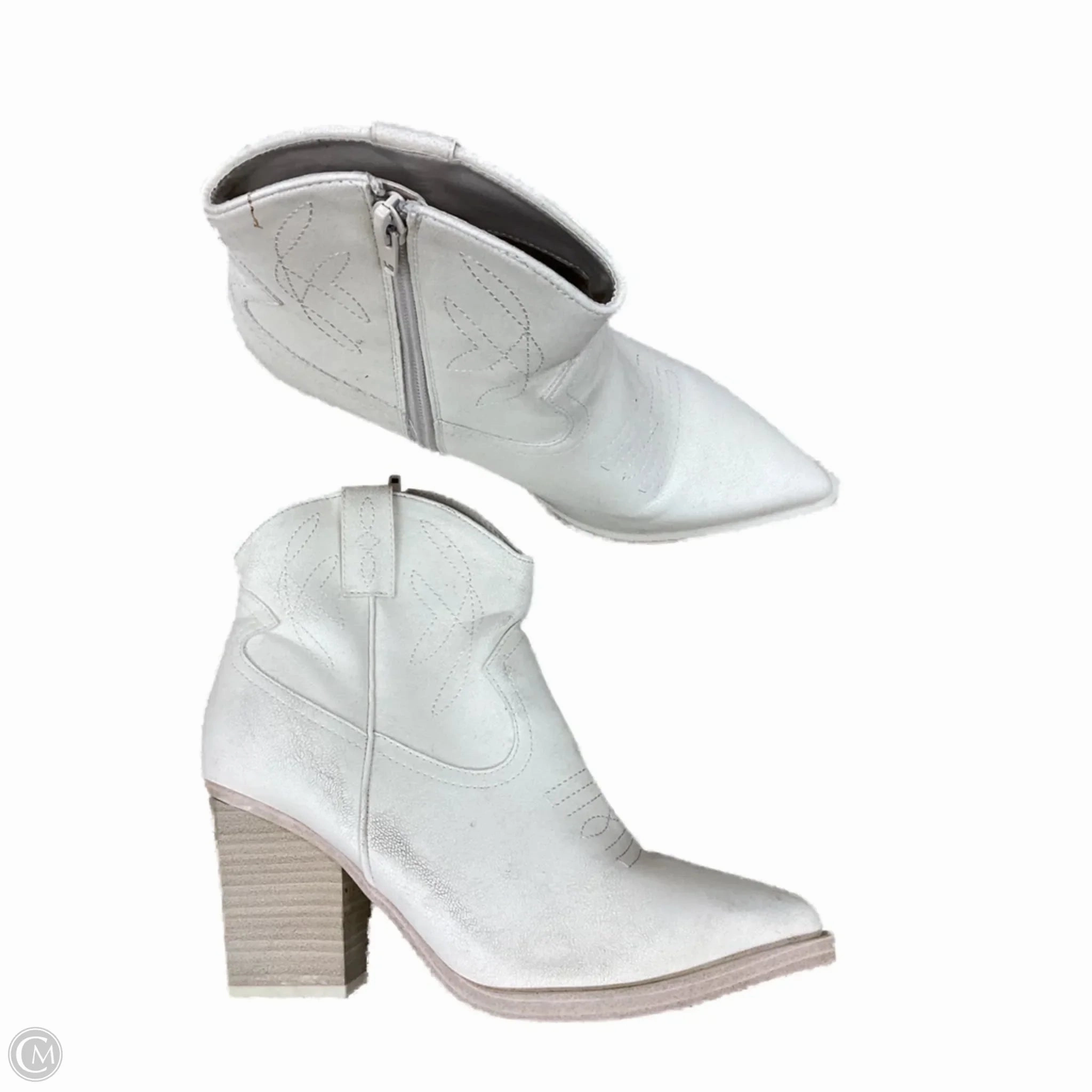 Boots Ankle Heels By Clothes Mentor In White, Size: 7 Durable Shell City Walking