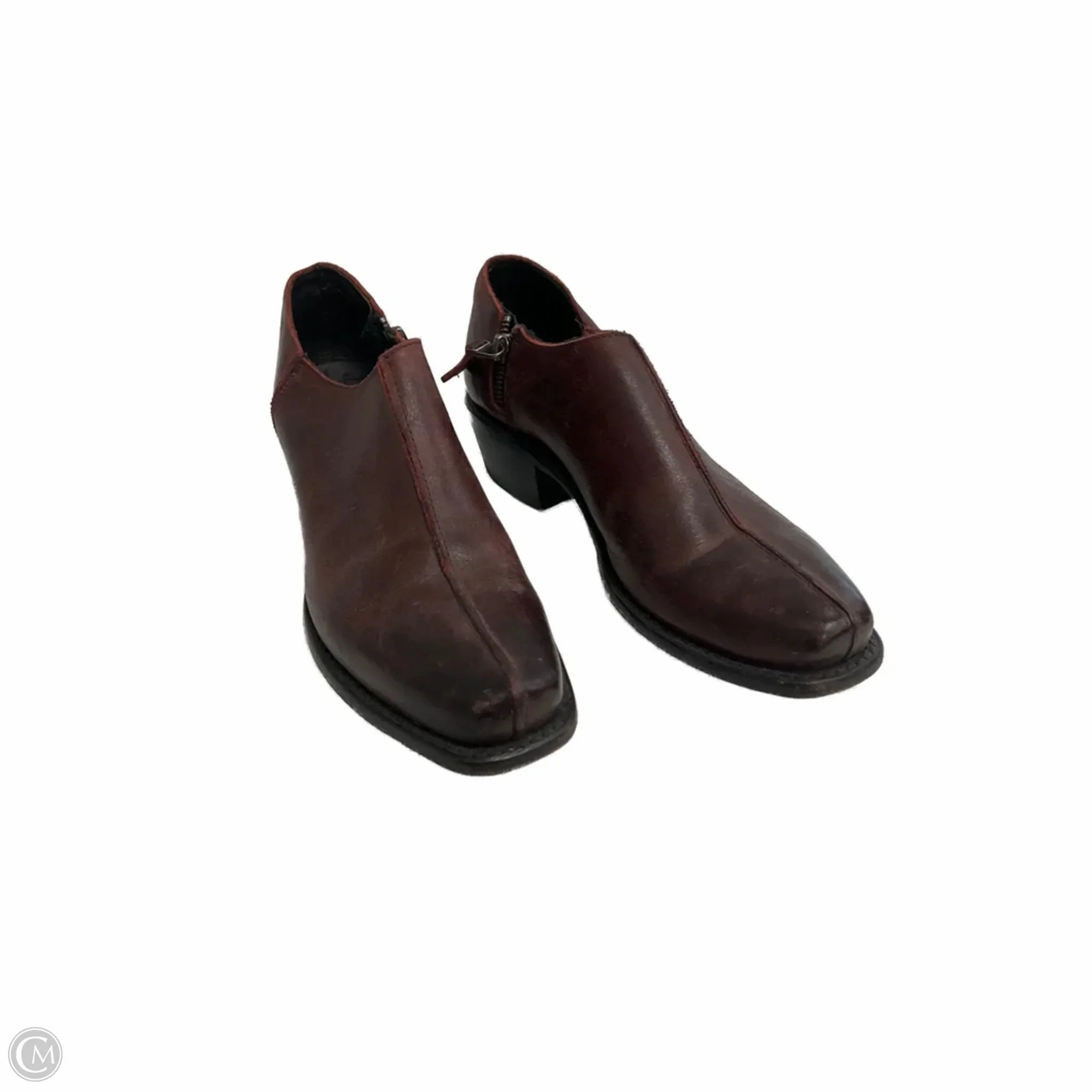 Boots Ankle Heels By Cma In Red, Size: 7 Western Pattern Warm Comfort