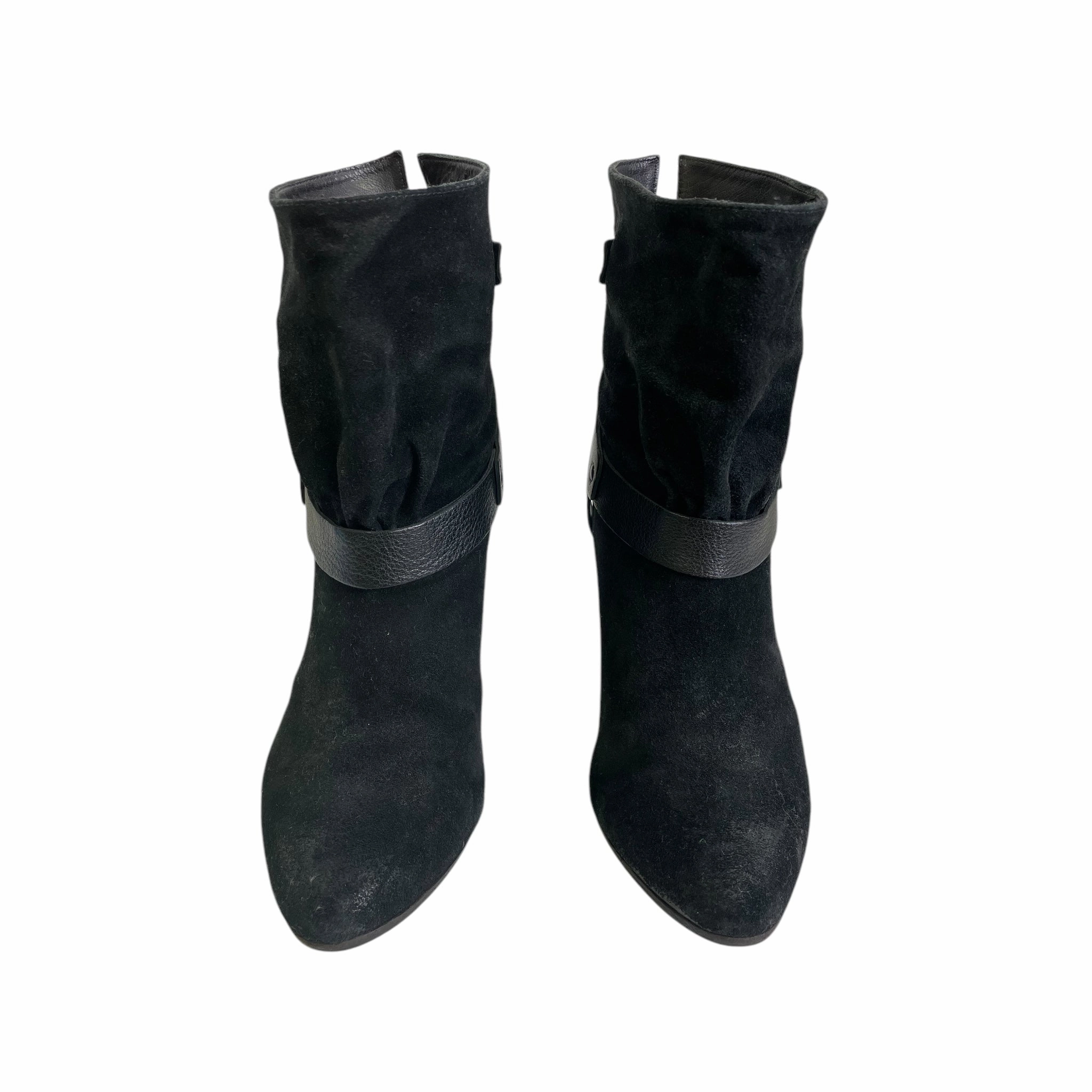 Boots Ankle Heels By Cmc In Black, Size:6.5 Padded Interior Rough Trail Hiker