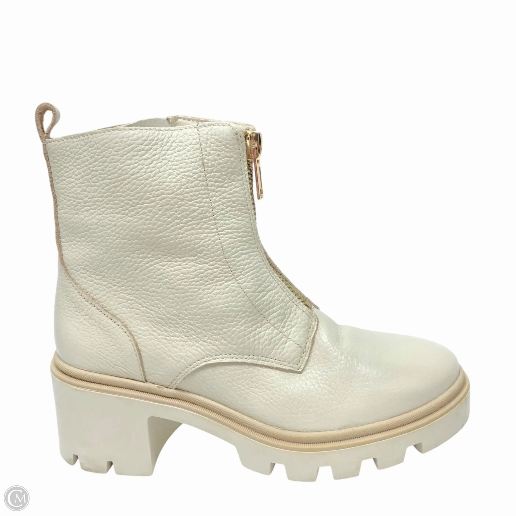 Boots Ankle Heels By Cmc In Cream, Size: 8 Clean Lines Coffee Shop