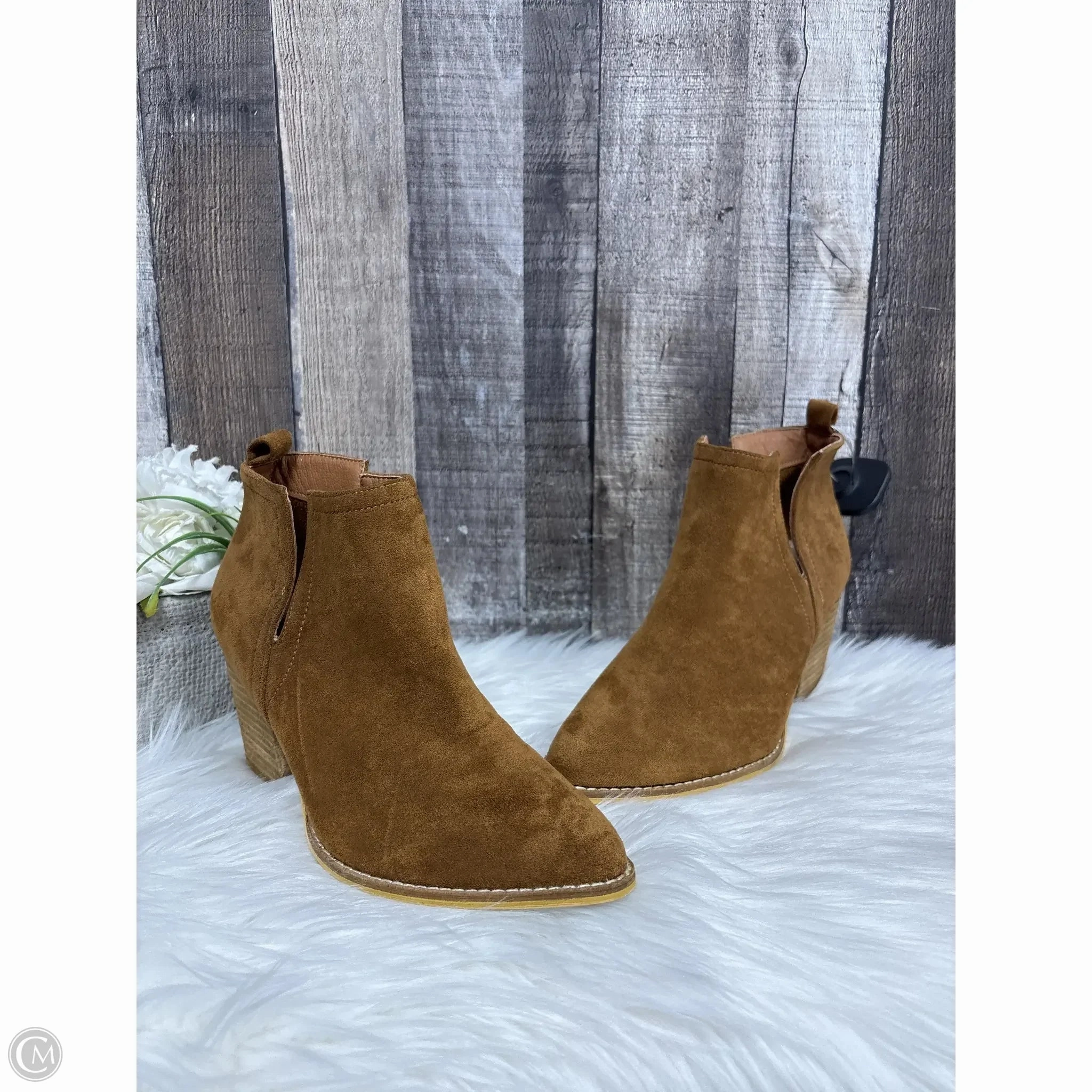 Boots Ankle Heels By Cme In Tan, Size: 8 Resistant Layer Ergonomic Arch Design