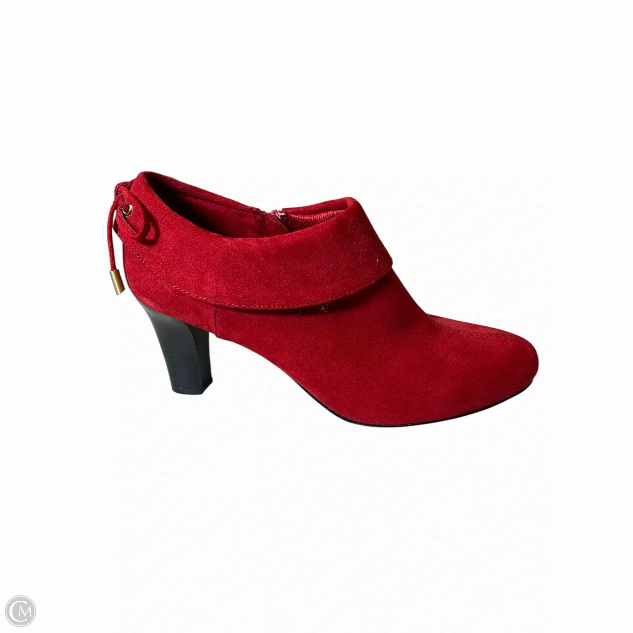 Effortless Look Boots Ankle Heels By Coach And Four In Red, Size: 7.5