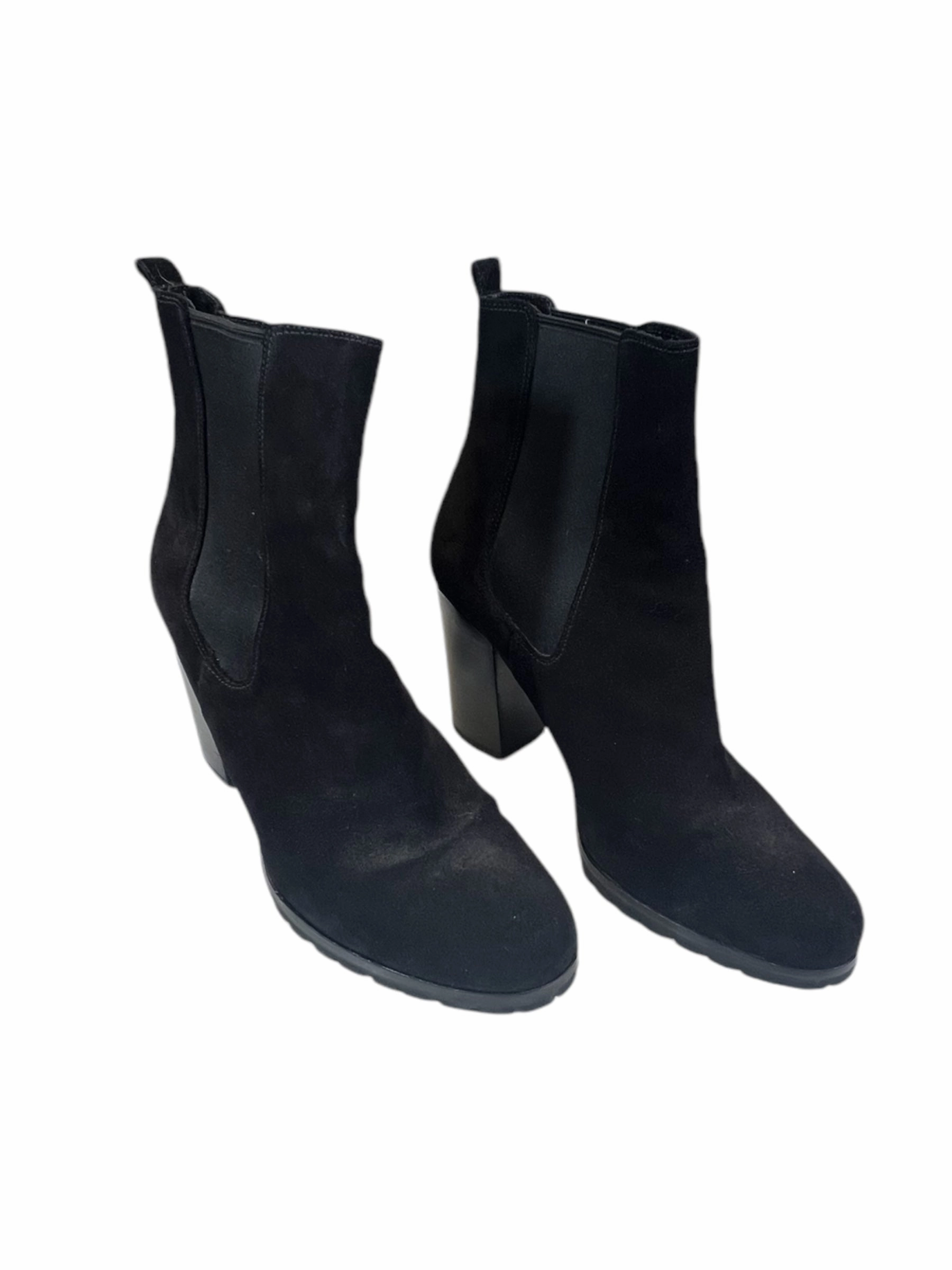 Boots Ankle Heels By Coach In Black, Size: 11 removable insoles