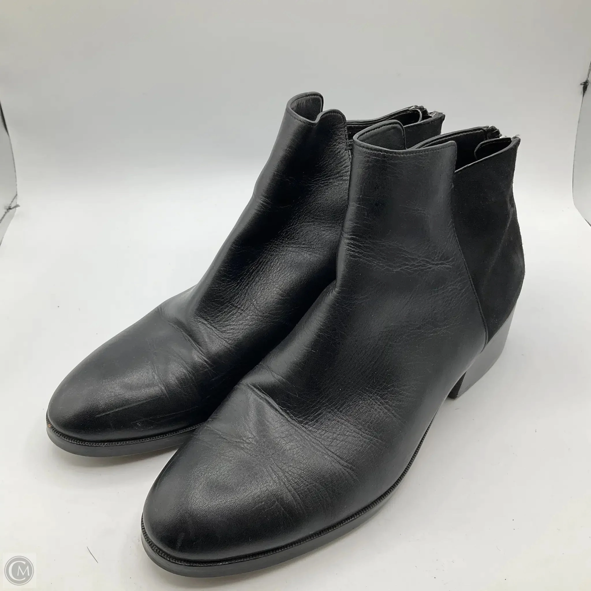 Eco Material Rough Trail Hiker Boots Ankle Heels By Cole-haan In Black, Size: 10