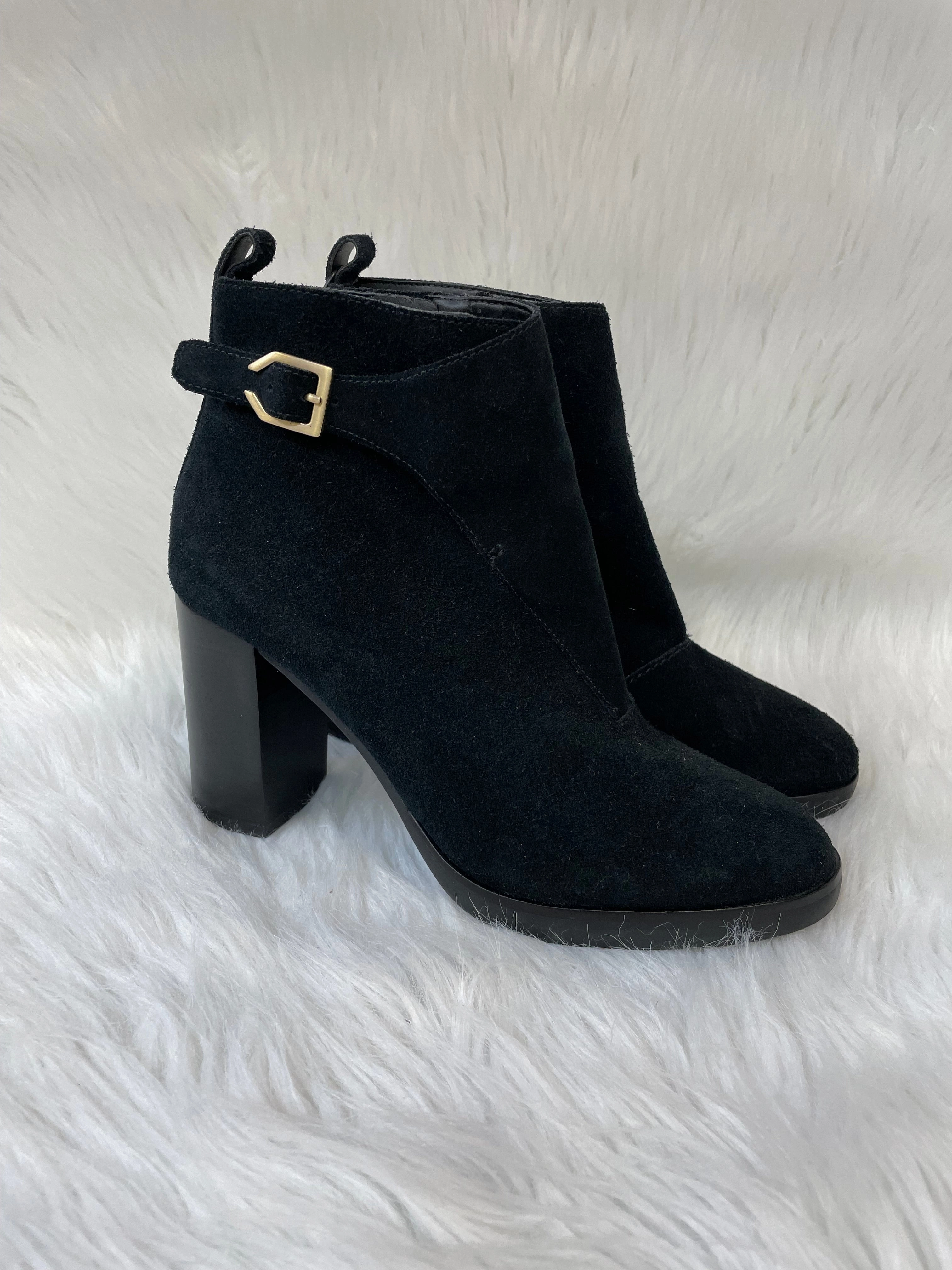 Elasticated Transitional Look Boots Ankle Heels By Cole-haan In Black, Size: 7.5
