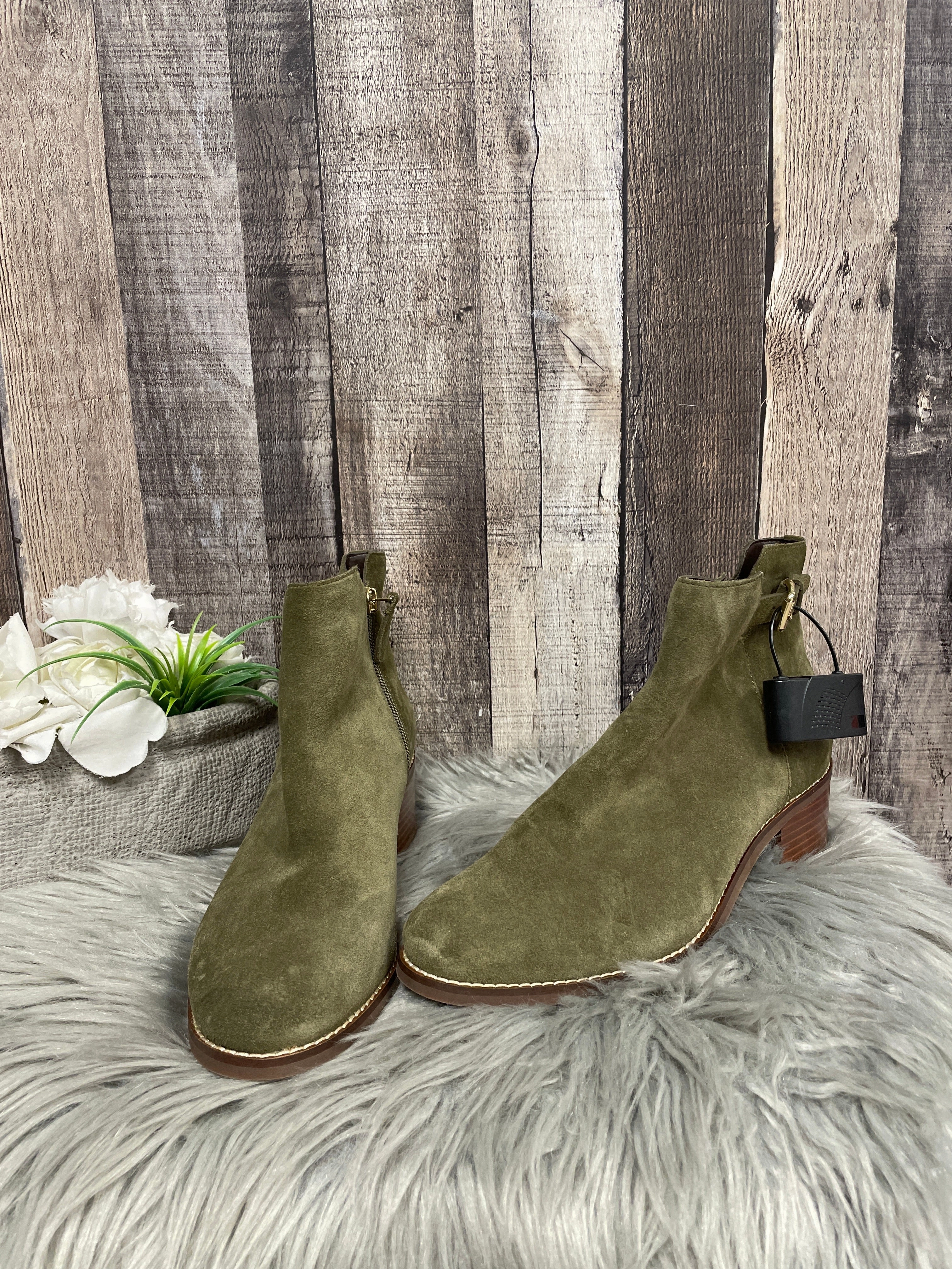 Boots Ankle Heels By Cole-haan In Green, Size: 8.5 Shockproof Quilt Soft