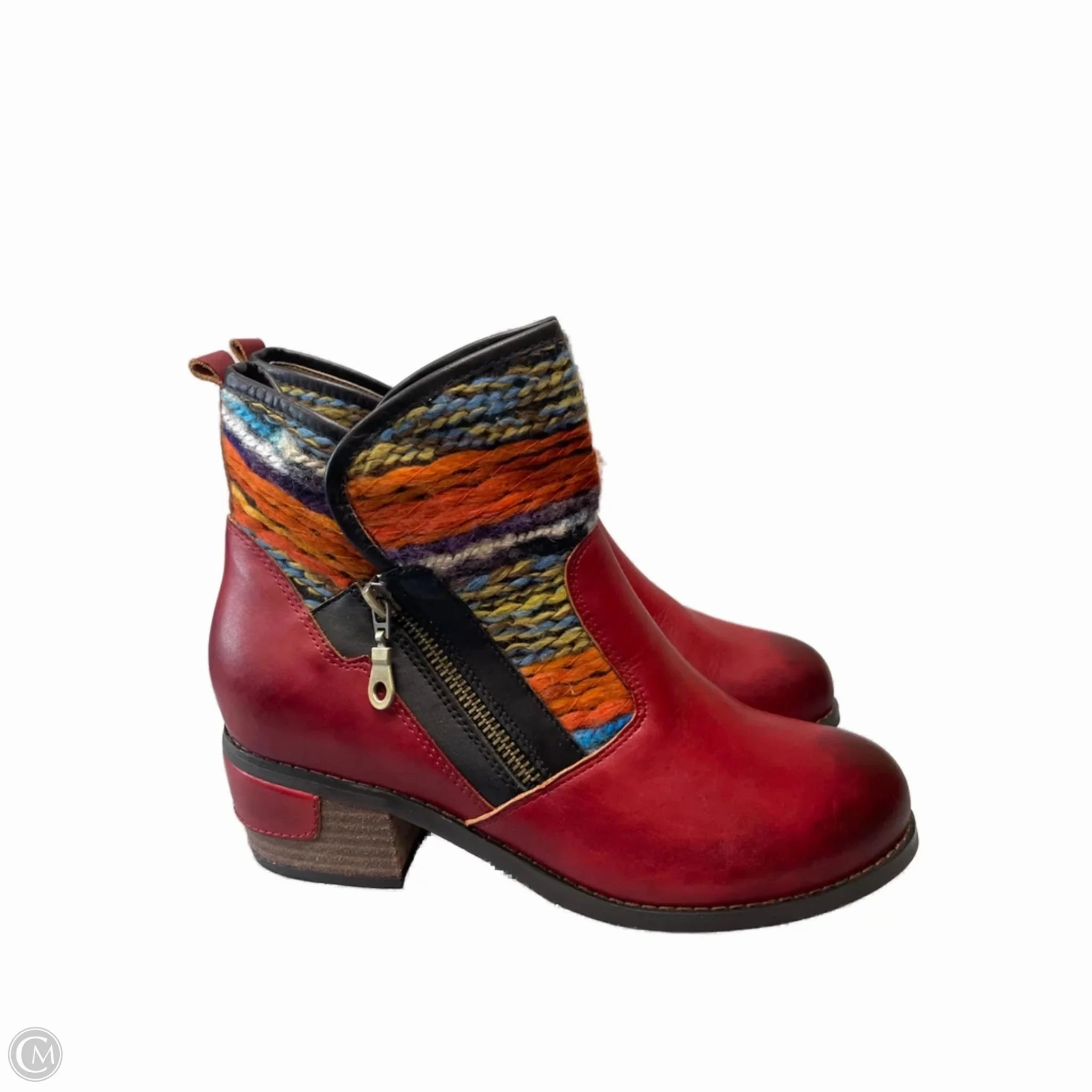 Boots Ankle Heels By Corkys In Red, Size: 9 Premium Cushion Insulated Urban Commute