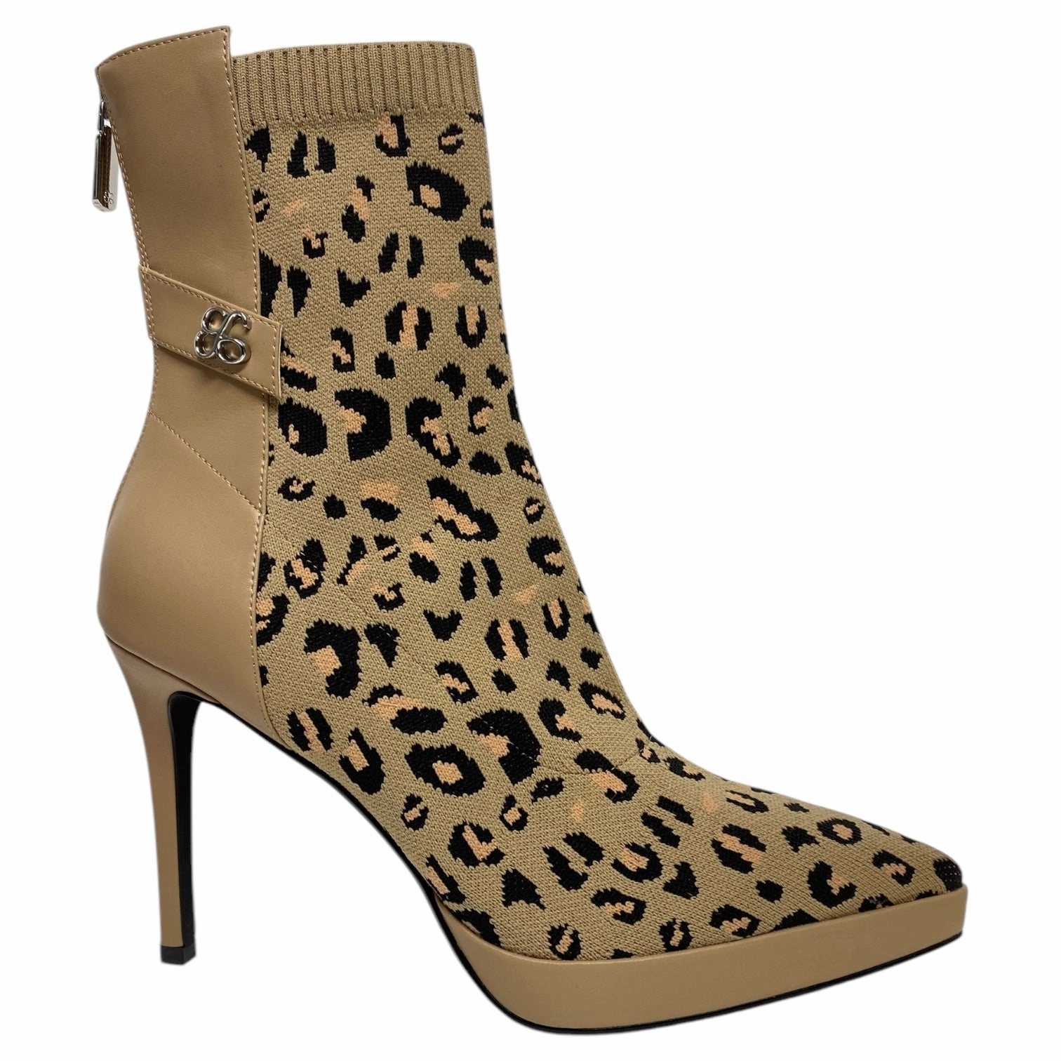 Street Style Boots Ankle Heels By Cozy Island In Animal Print, Size: 10
