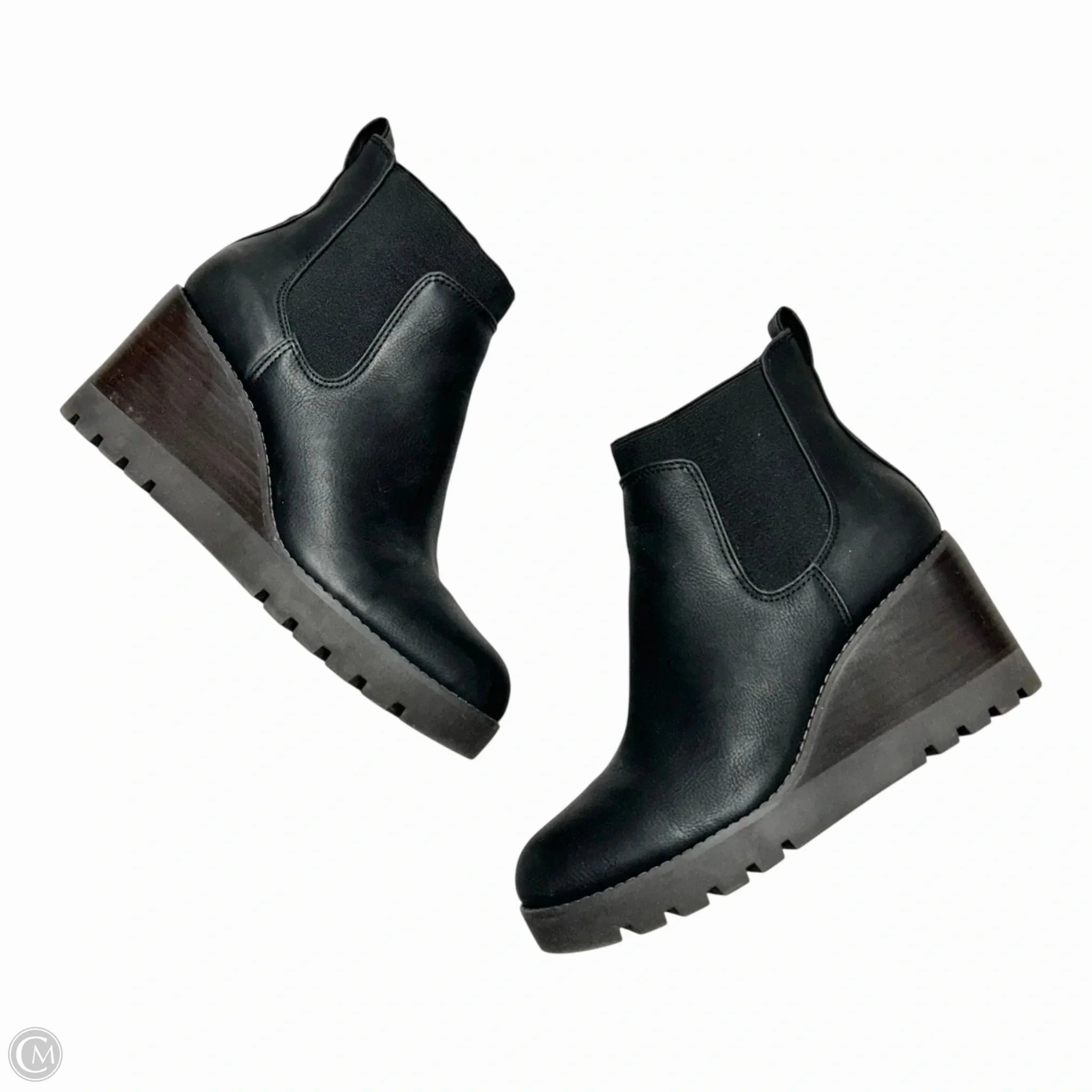 Boots Ankle Heels By Crown Vintage In Black, Size: 8 Thermal Protection