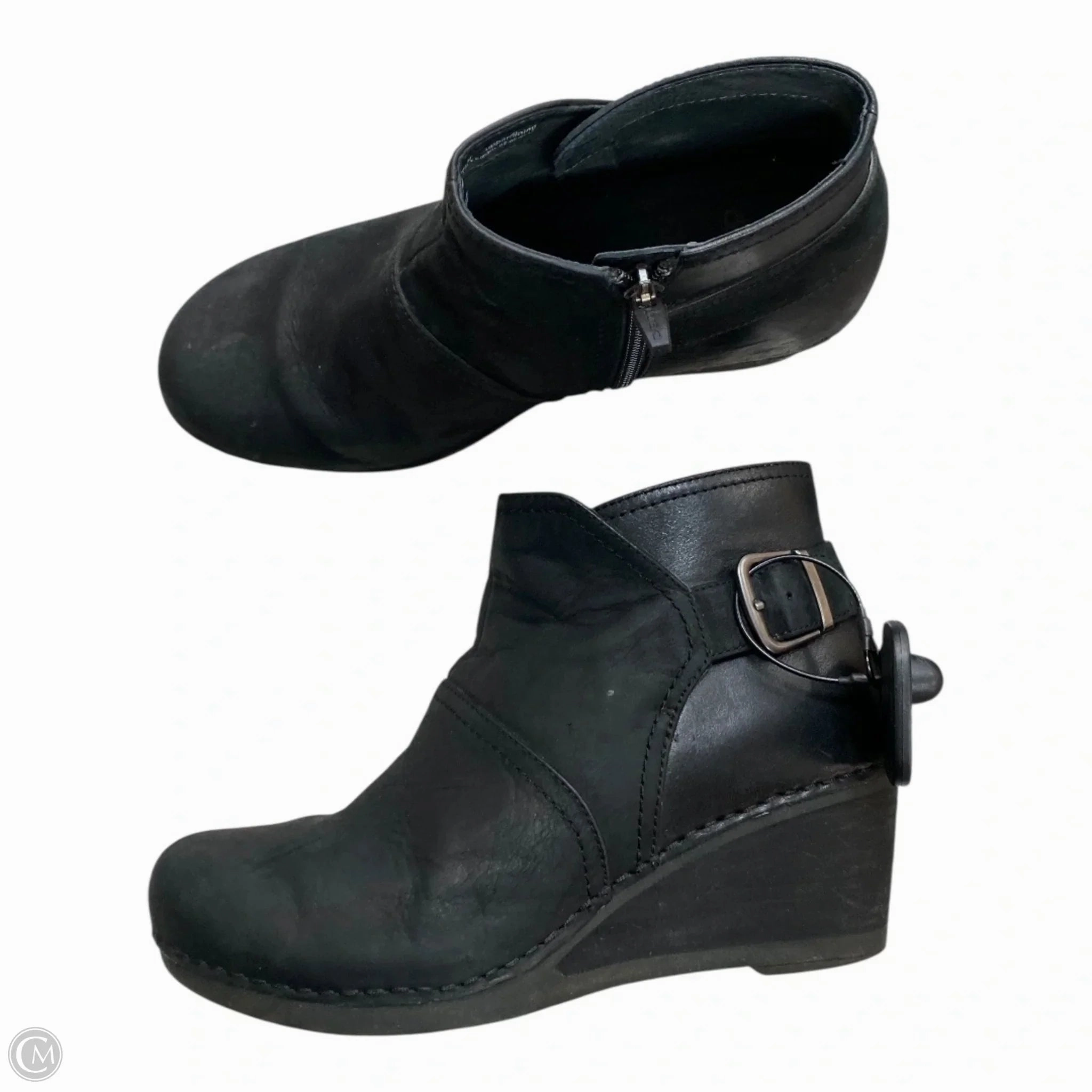 Smooth Soles Boots Ankle Heels By Dansko In Black, Size: 7.5