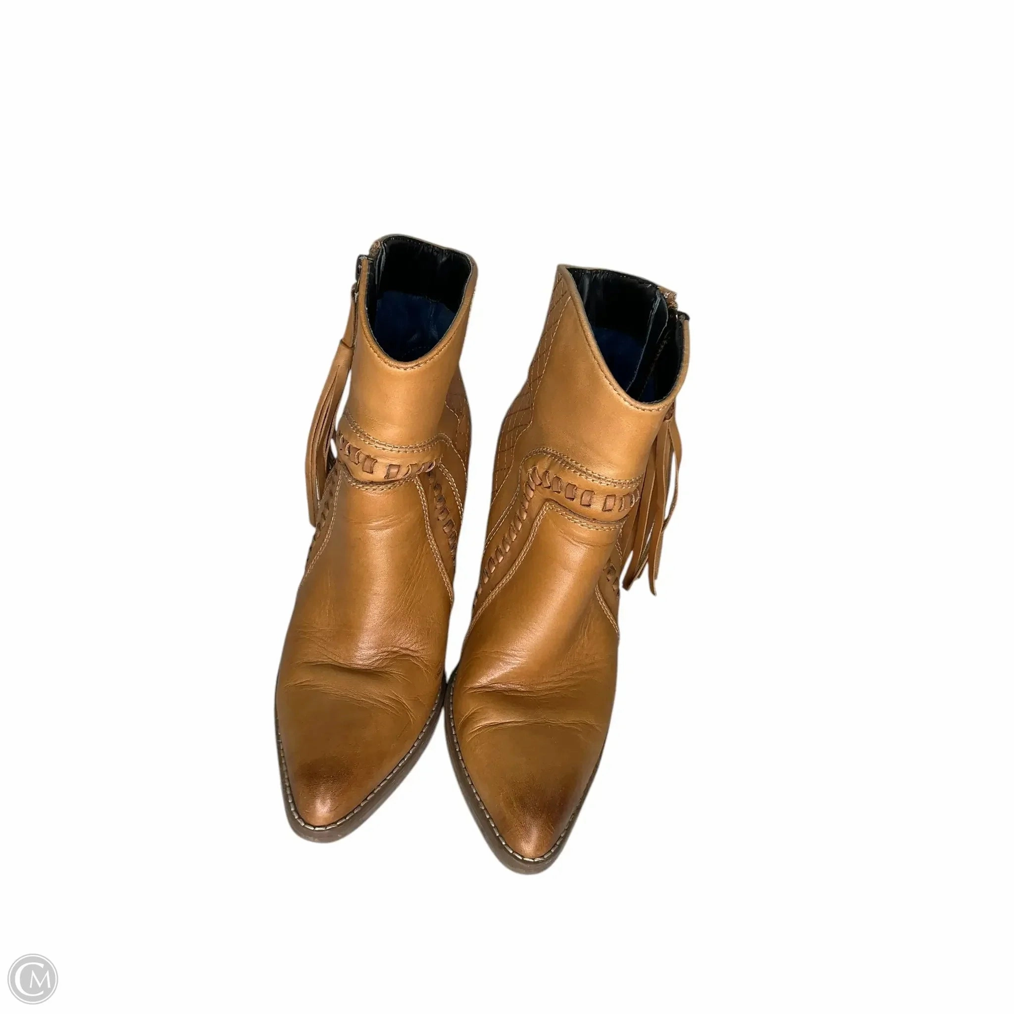 Boots Ankle Heels By Dingo In Brown, Size: 6.5 Fashion Fit Rough Ready