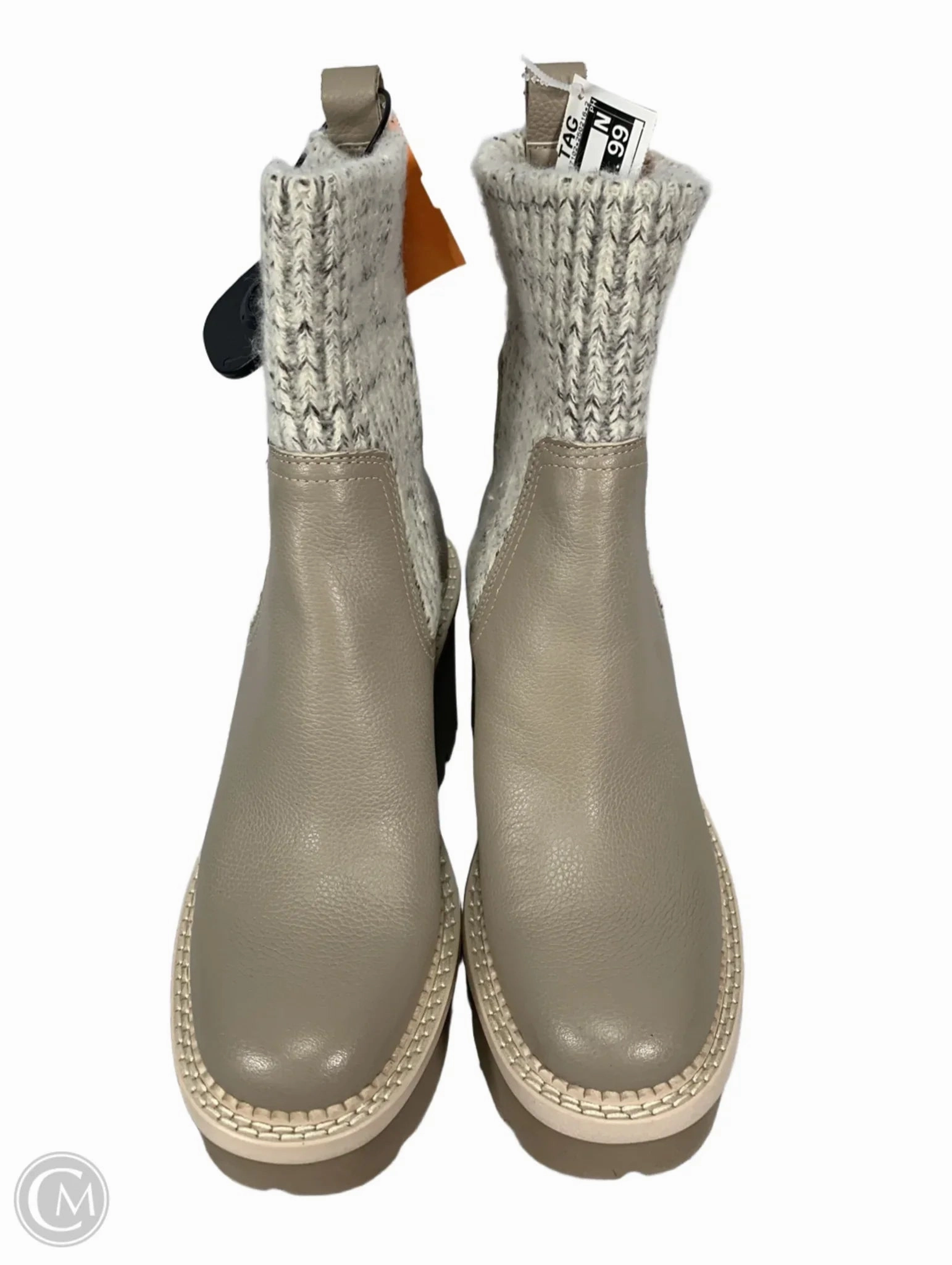 Anti   Fatigue Rugged Style Boots Ankle Heels By Dolce Vita In Tan, Size: 7.5