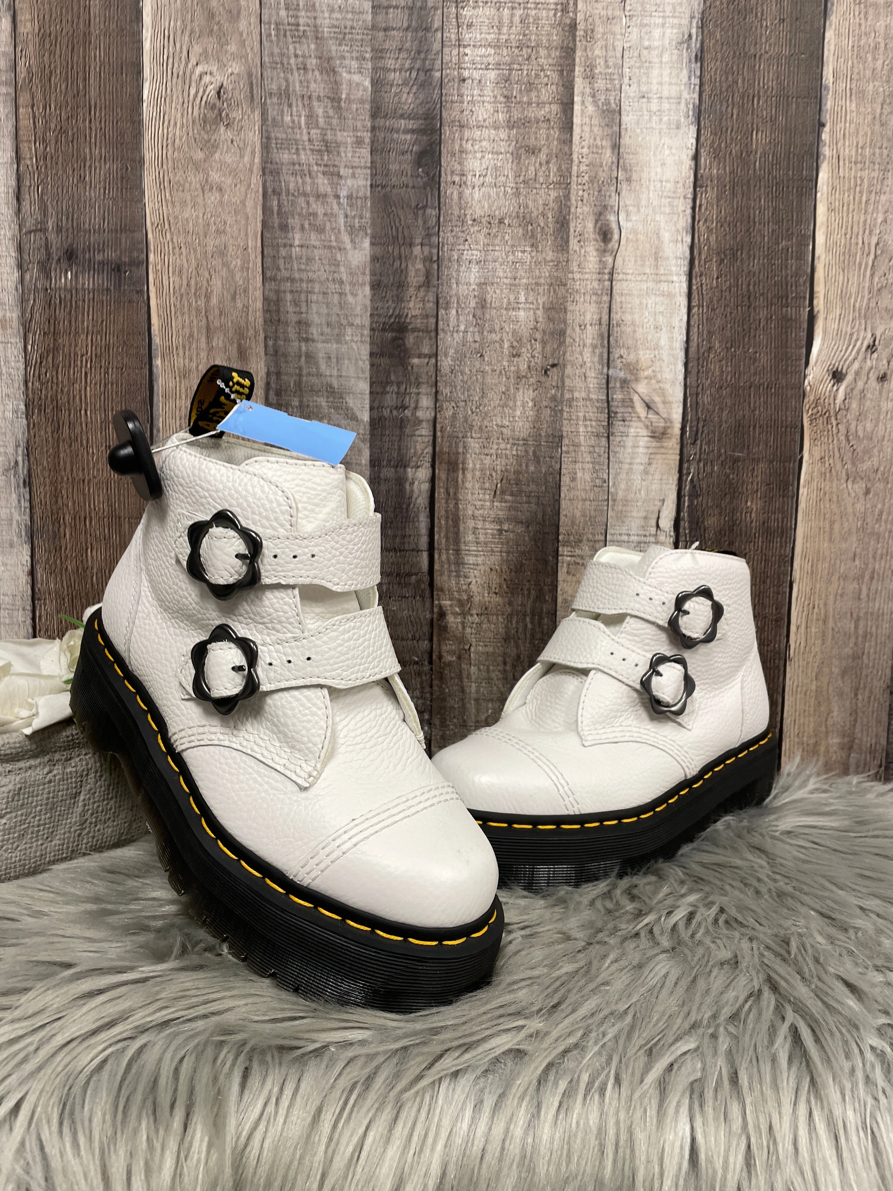 Boots Ankle Heels By Dr Martens In White, Size: 8 Long Last