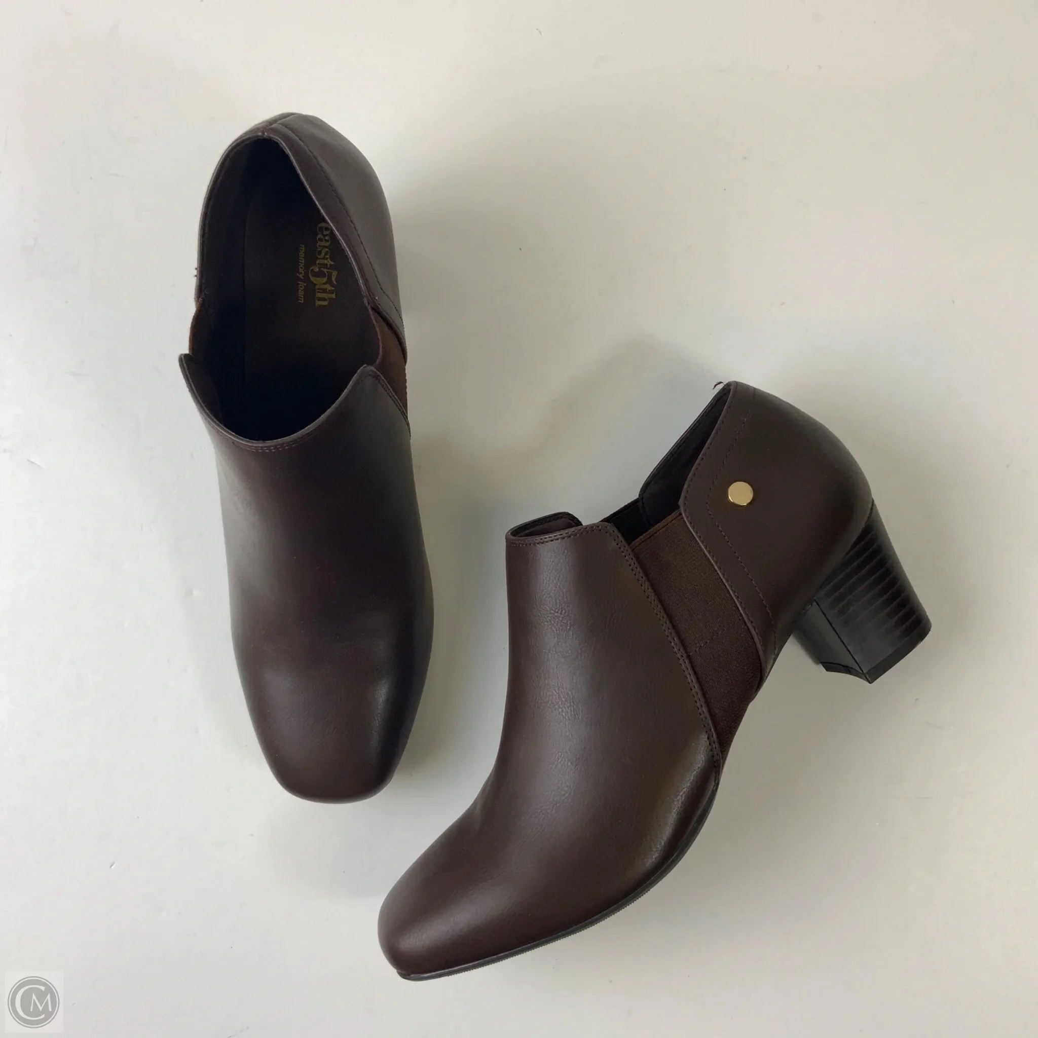 Family Reunion Breathable Cold Climate Boots Ankle Heels By East 5th In Brown, Size: 9.5
