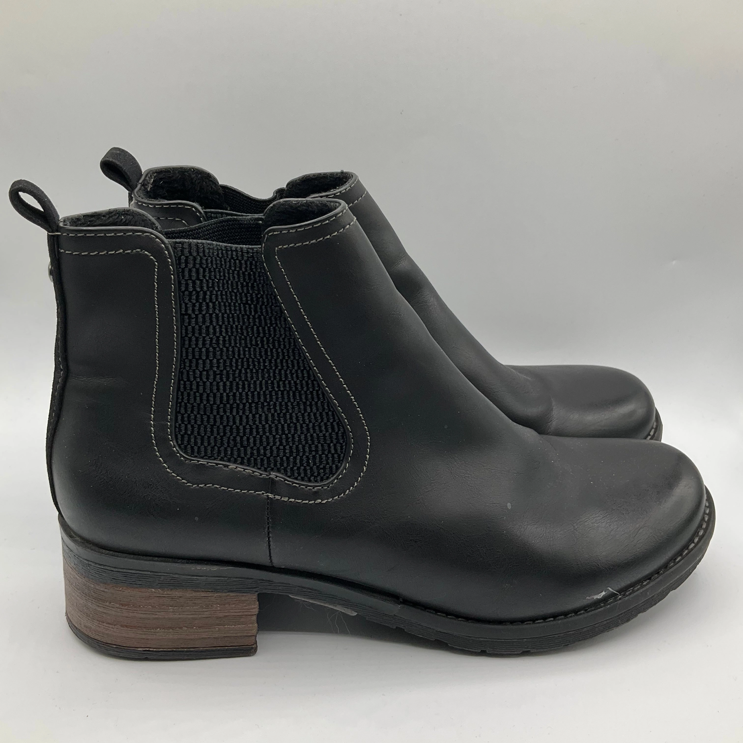Rainy Day Boots Ankle Heels By Eastland In Black, Size: 8.5