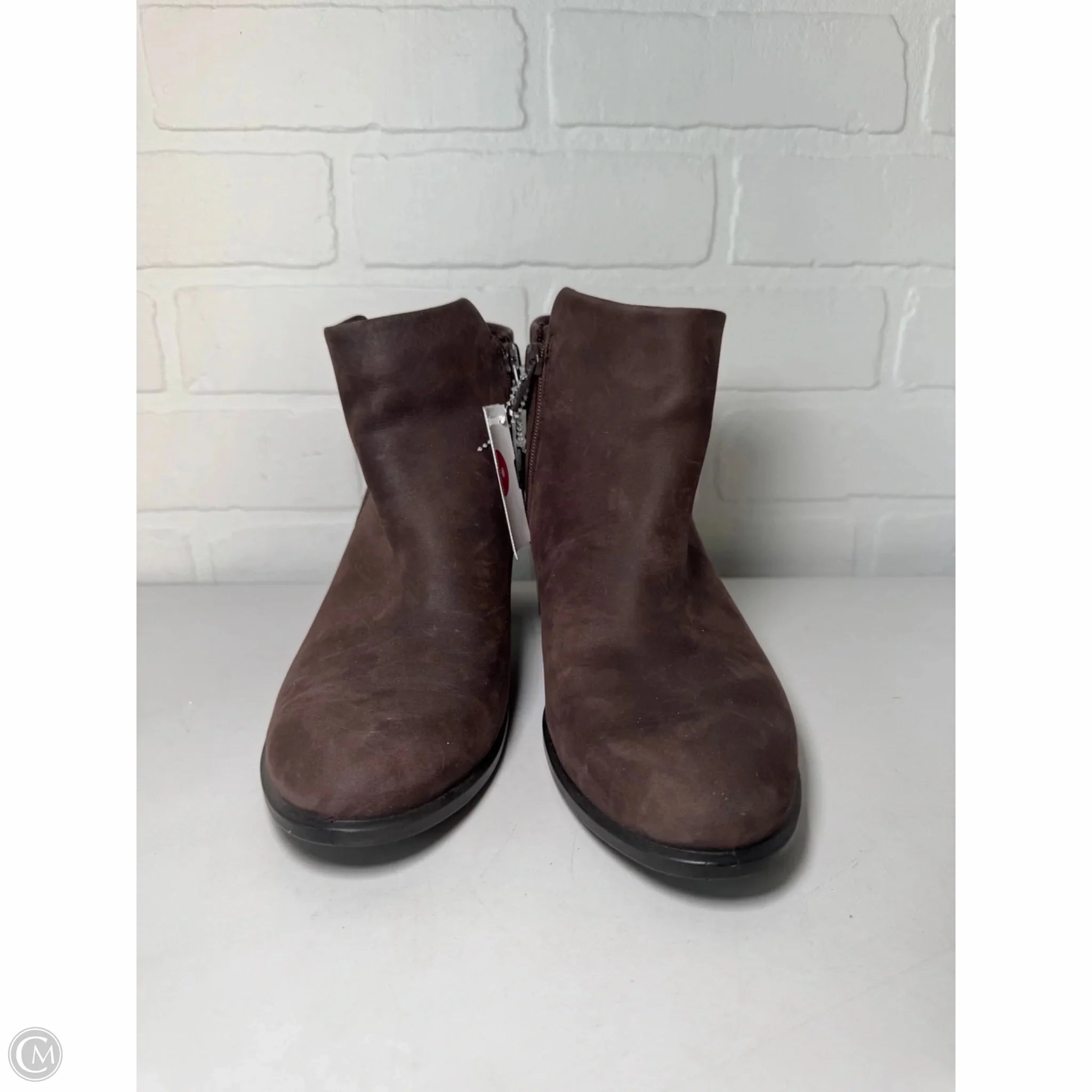 Boots Ankle Heels By Ecco In Brown, Size: 8 Gym workout