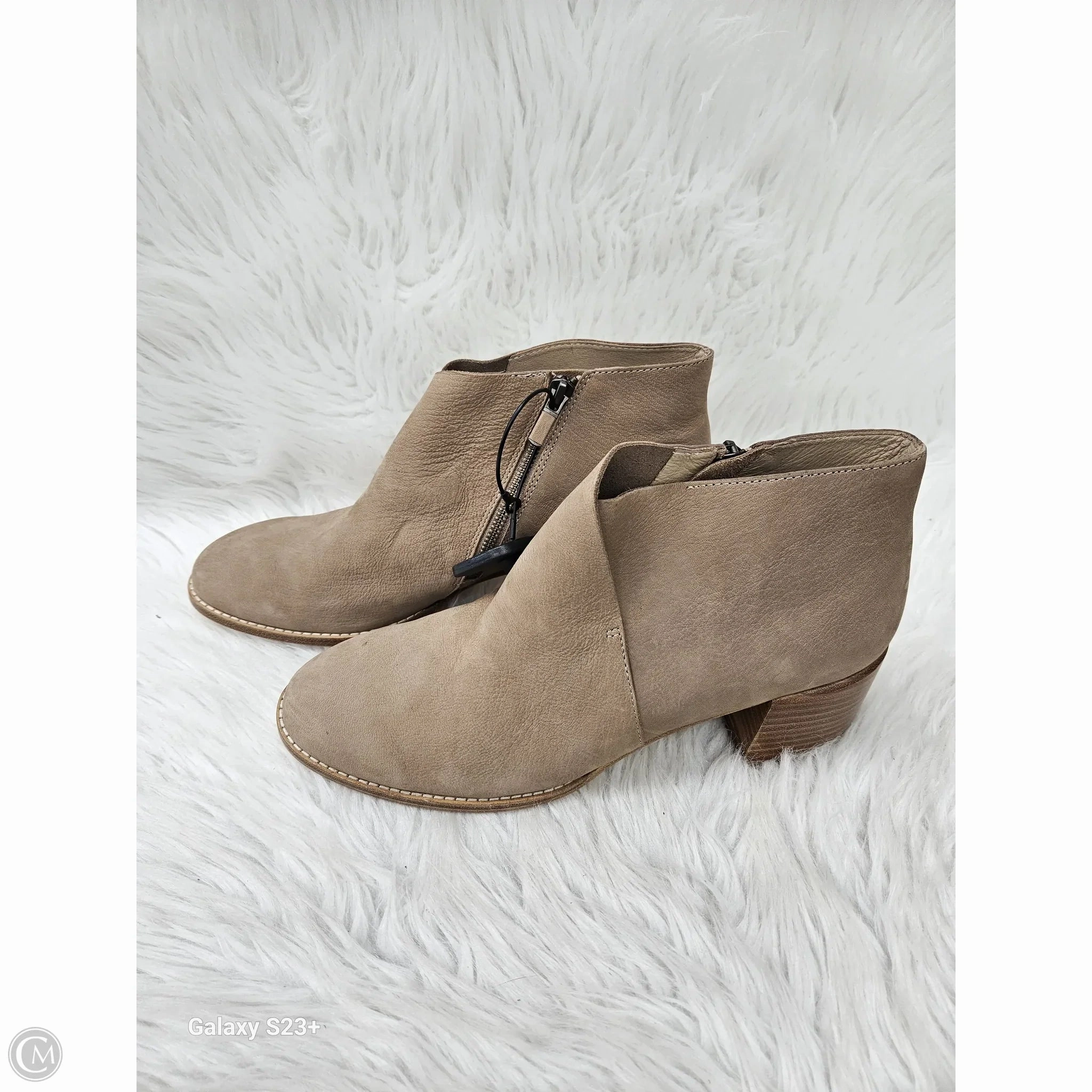 Boots Ankle Heels By Eileen Fisher In Tan, Size: 11 Flexible Frame Work Commute Practical Style