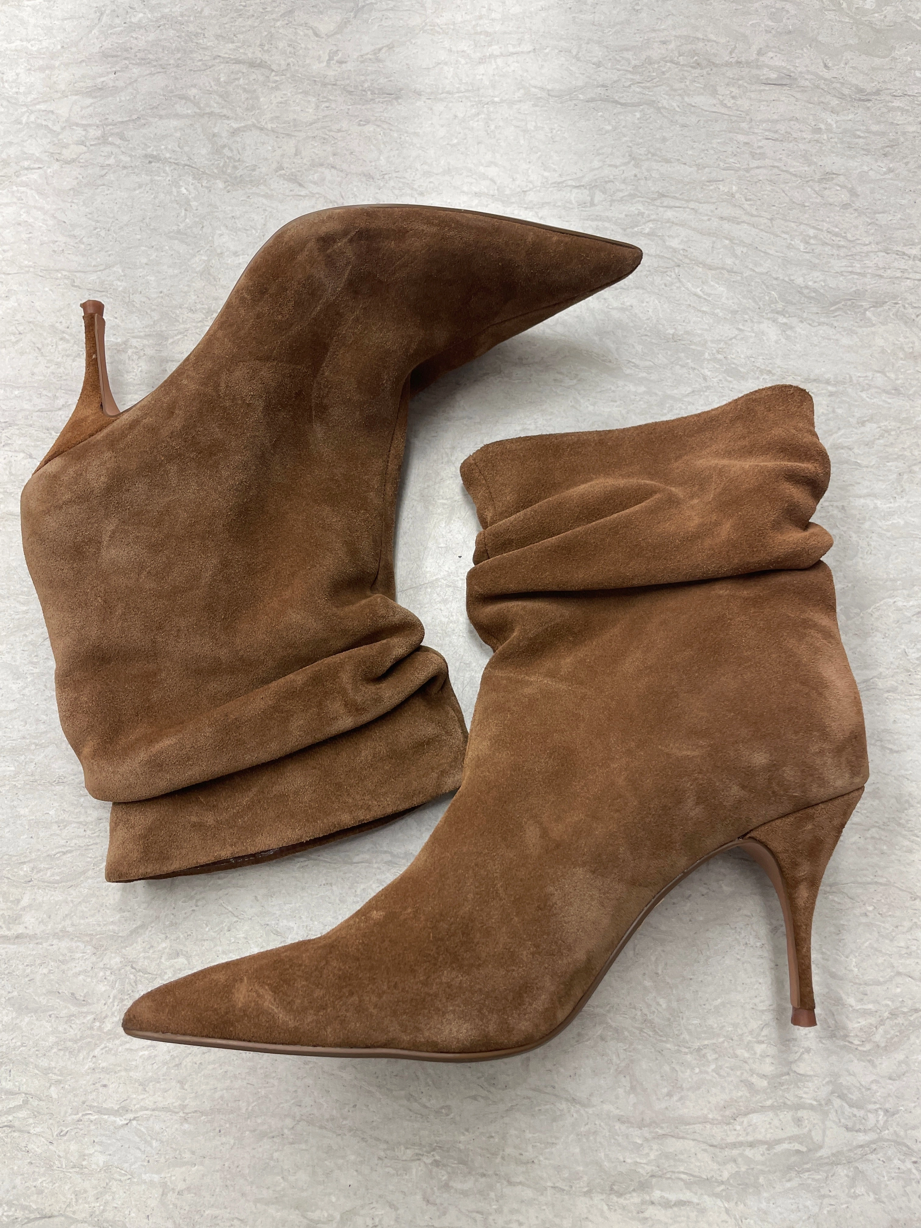 All-Season Protection Boots Ankle Heels By Express In Brown, Size: 9