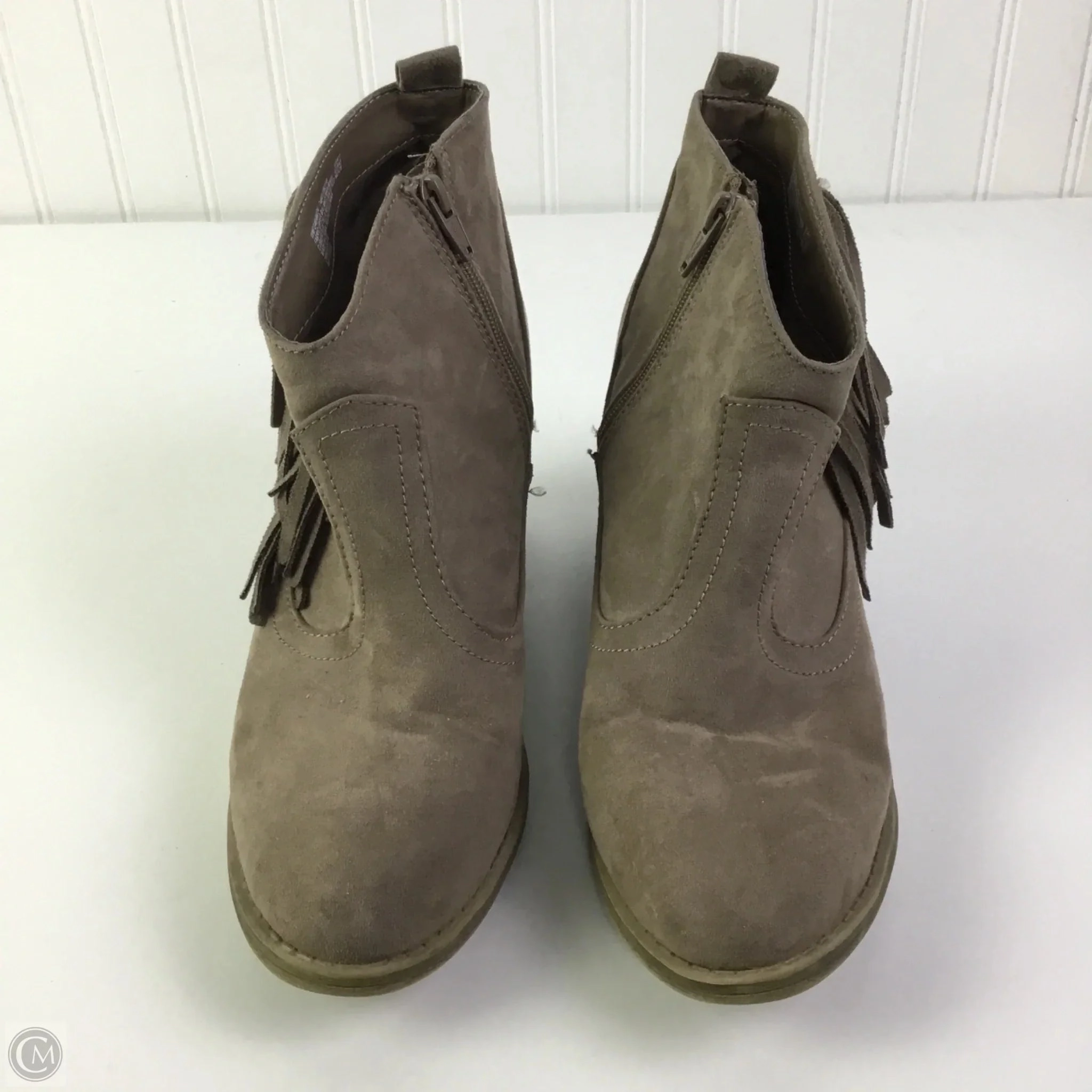 Boots Ankle Heels By Faded Glory In Tan, Size: 11 Waterproof Mountain Climber Rugged Built Weather Resistant User