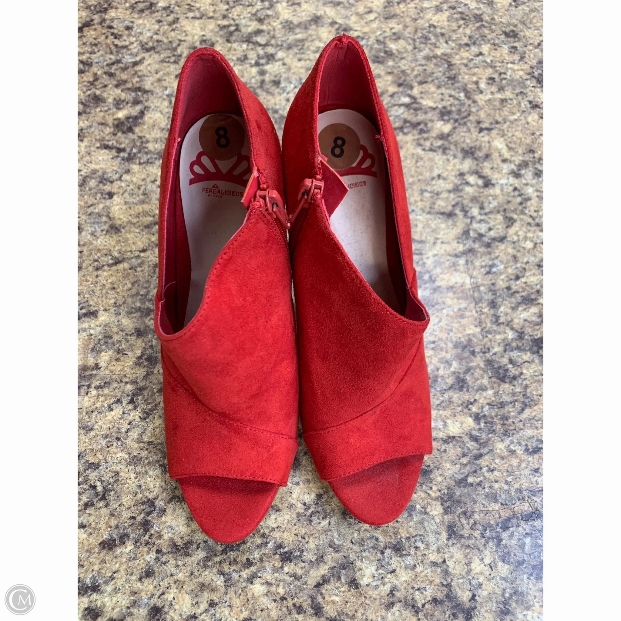 Boots Ankle Heels By Fergalicious In Red, Size: 8 Flexible Frame Rainy Day Commuter