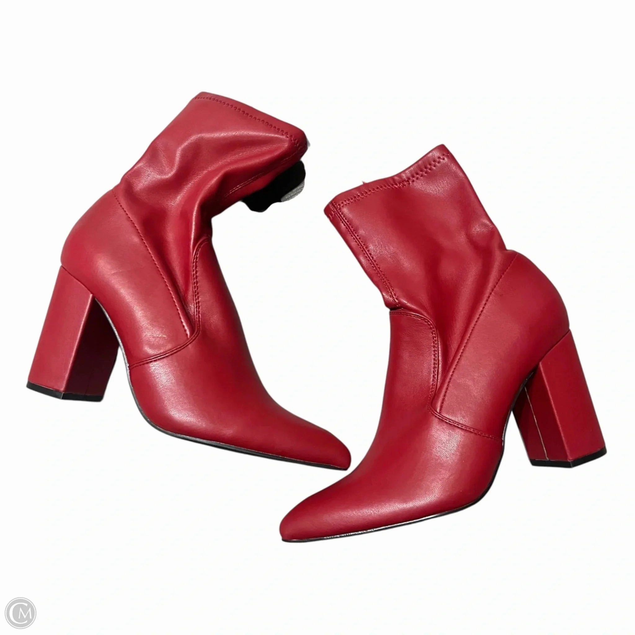 Boots Ankle Heels By Forever 21 In Red, Size: 8 Protective Finish Windy Weather