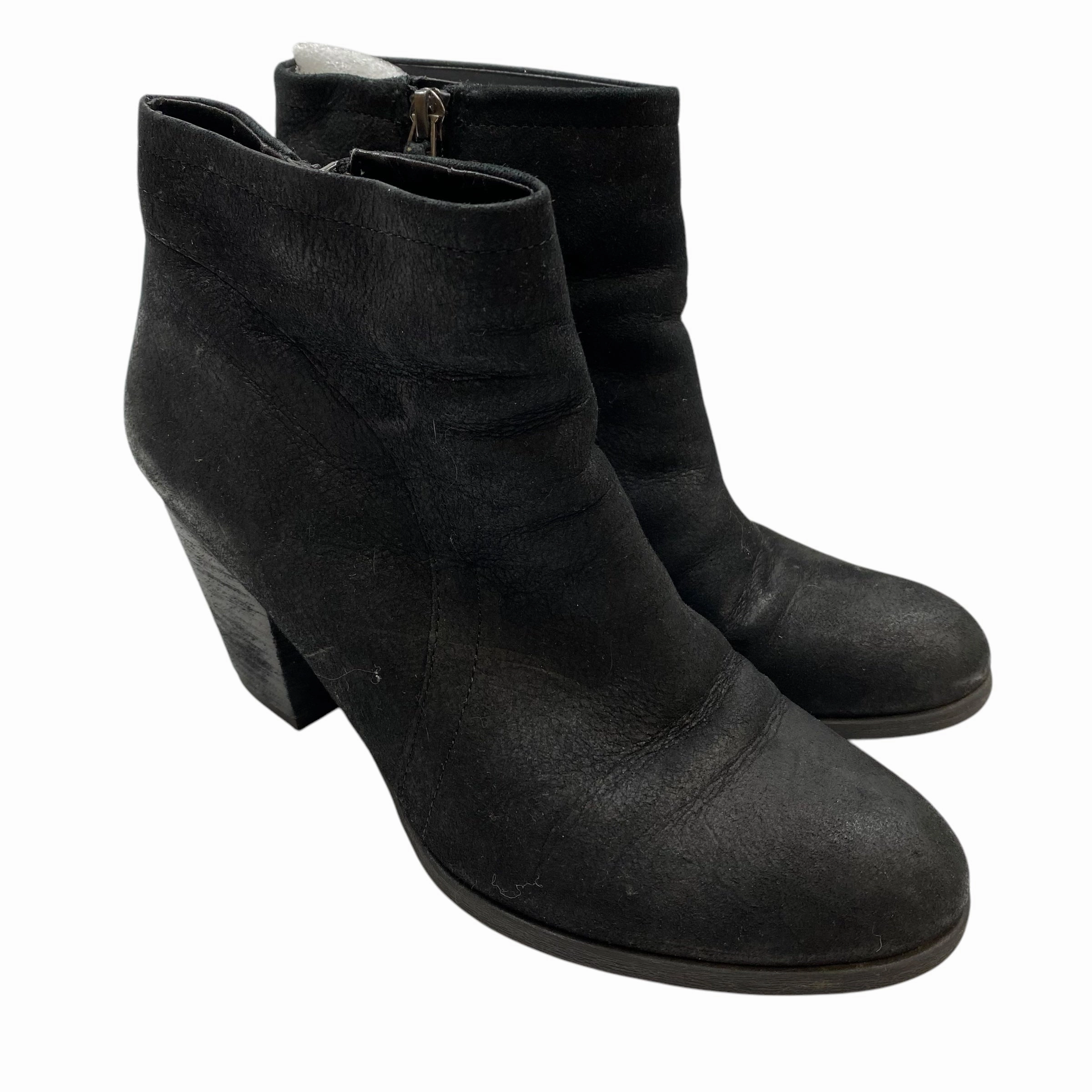 Boots Ankle Heels By Franco Sarto In Black, Size: 8.5 Comfortable Insole