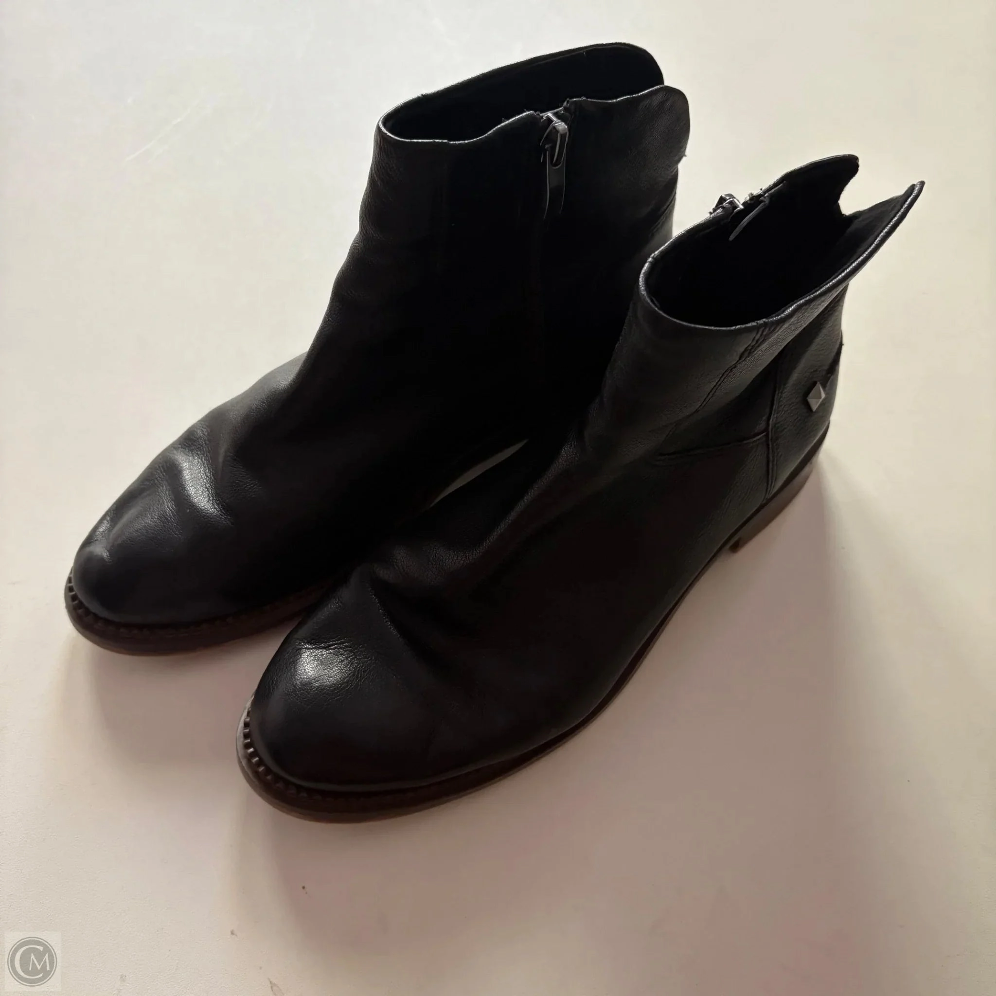 Anti   Bacterial well-made Boots Ankle Heels By Franco Sarto In Black, Size: 8