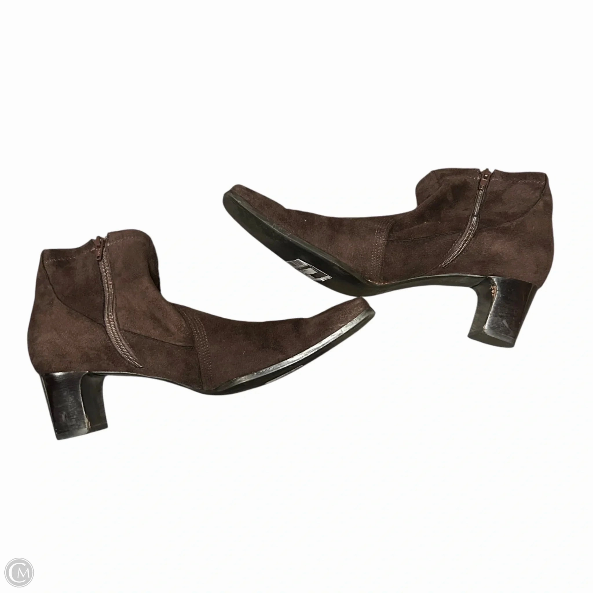 sole Boots Ankle Heels By Franco Sarto In Brown, Size: 11