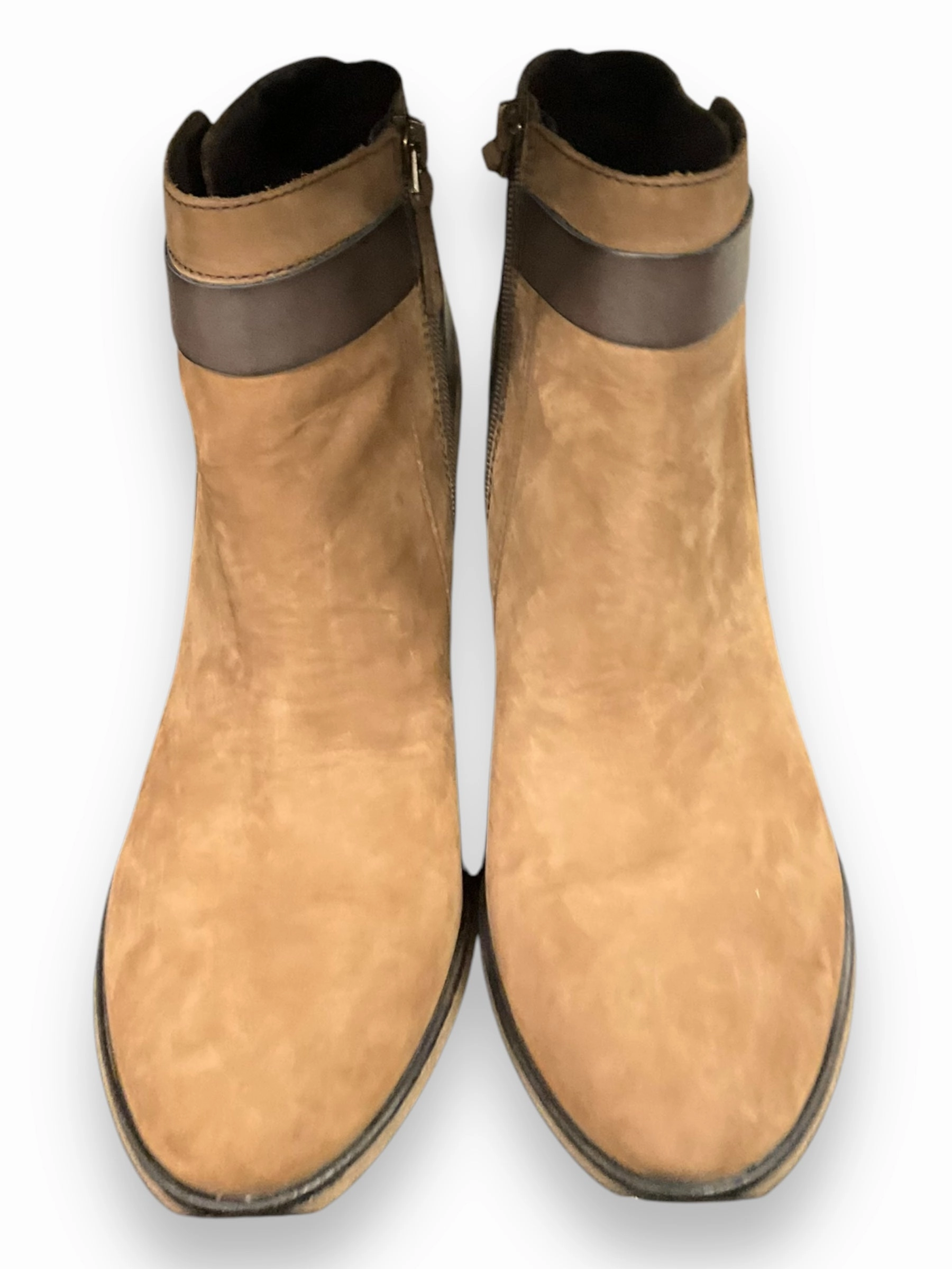 Torsion Control System Boots Ankle Heels By Franco Sarto In Brown, Size: 8