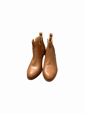 Shock Absorbing Cold Weather Commuter Hunting Trip Boots Ankle Heels By Franco Sarto In Tan, Size: 9