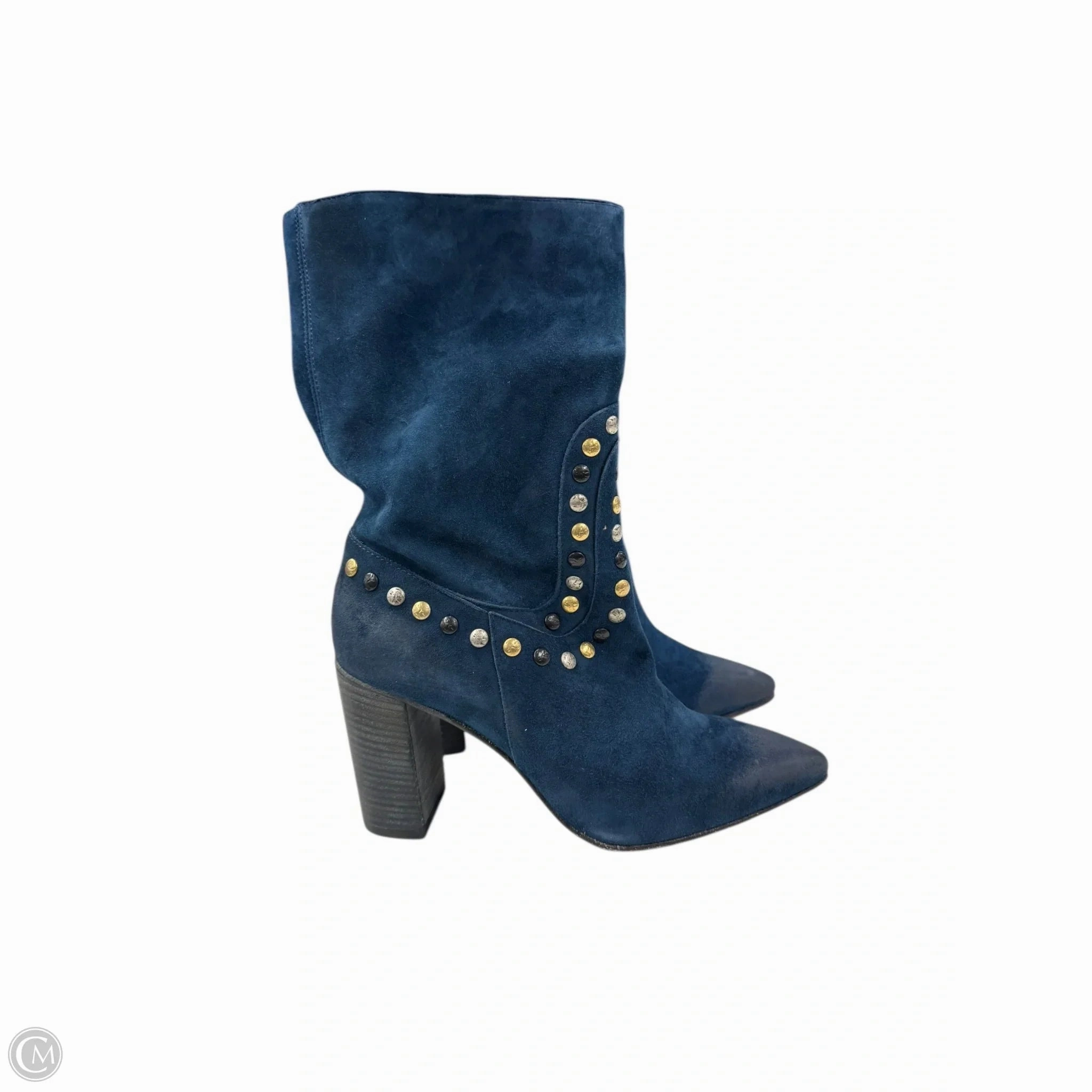 Country Soul Leopard Tone Boots Ankle Heels By Free People In Blue, Size: 7