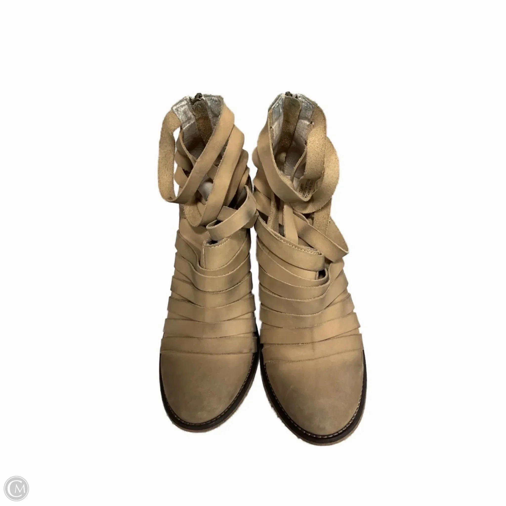 Boots Ankle Heels By Free People In Brown, Size: 7.5 Comfort Lining Cold Weather Commuter