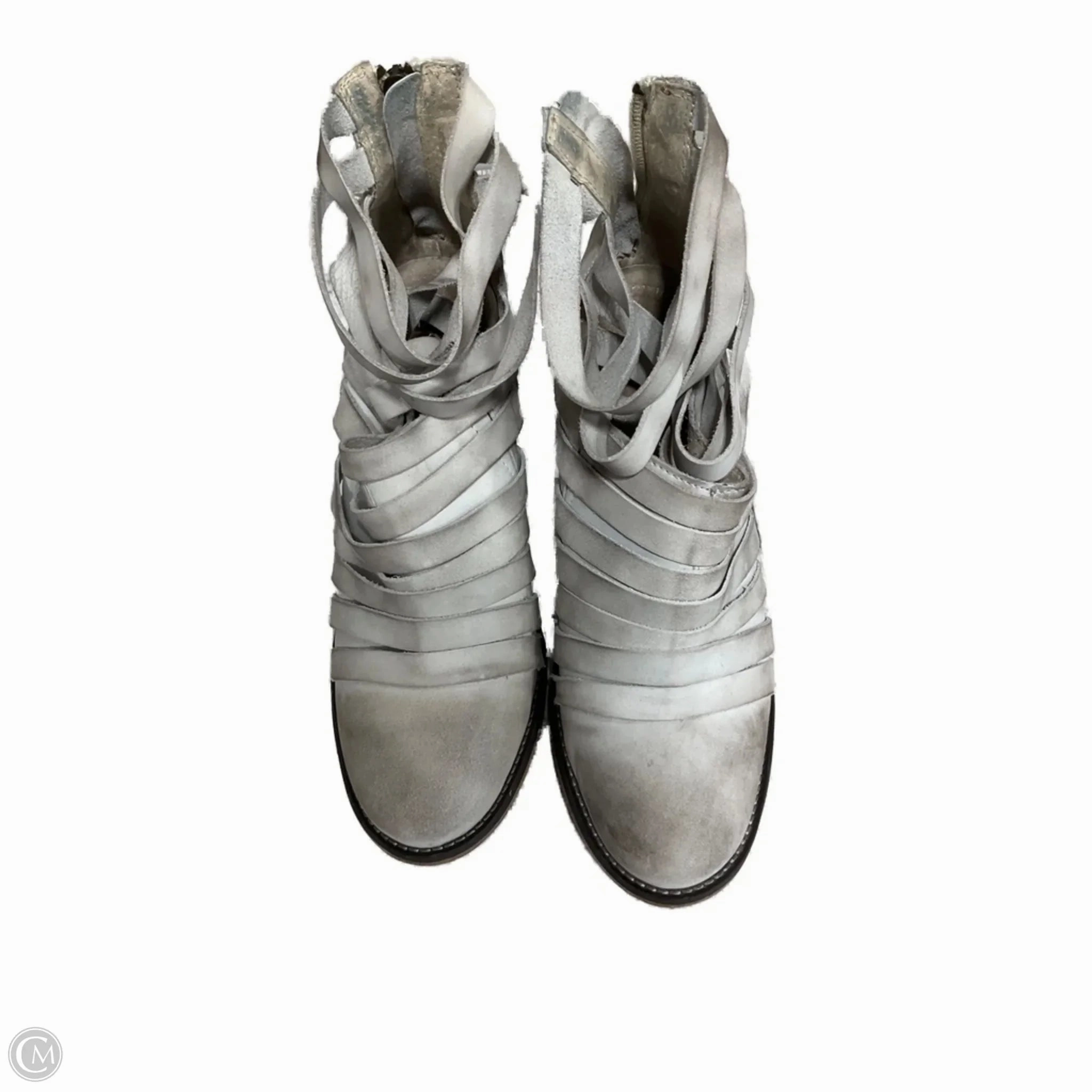 Boots Ankle Heels By Free People In Grey, Size: 7.5 Art Soul